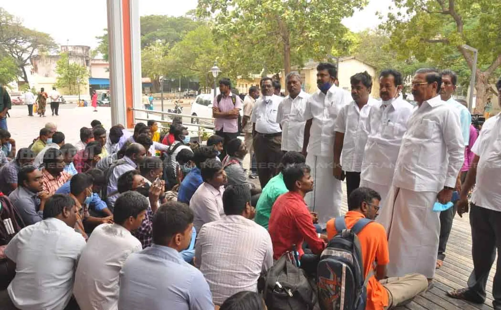 DMK people who went  and supported the disabled struggle 