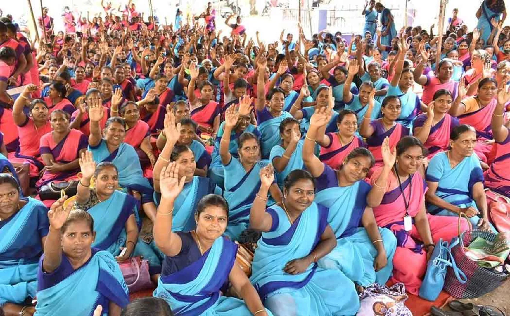 Anganwadi workers and physically challenged  struggles on endless