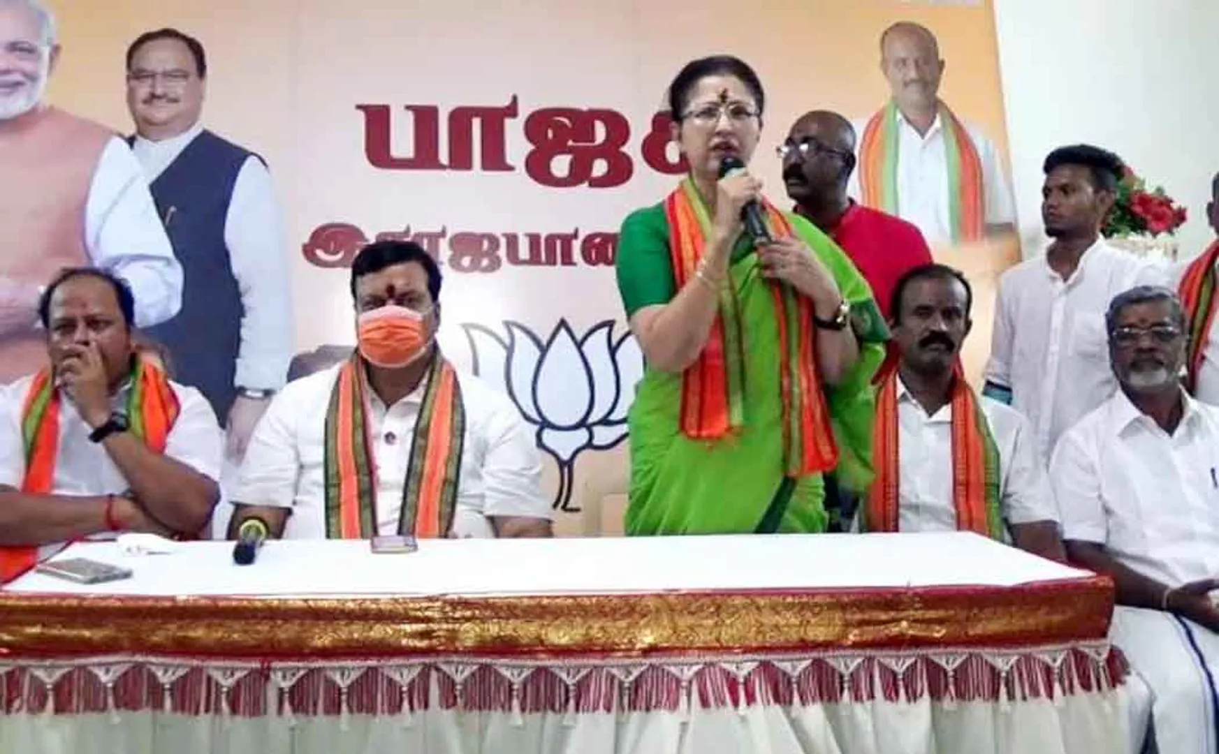 viruthunagar district bjp meeting gautami at rajapalayam 
