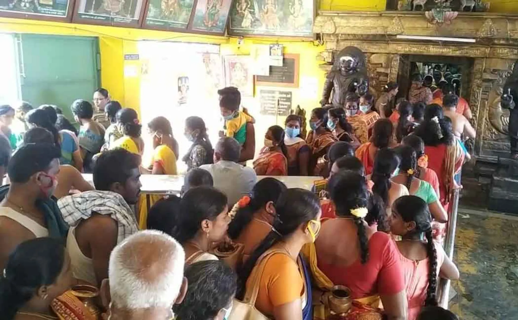 Ancient temple where devotees are allowed inside the sanctum sanctorum 