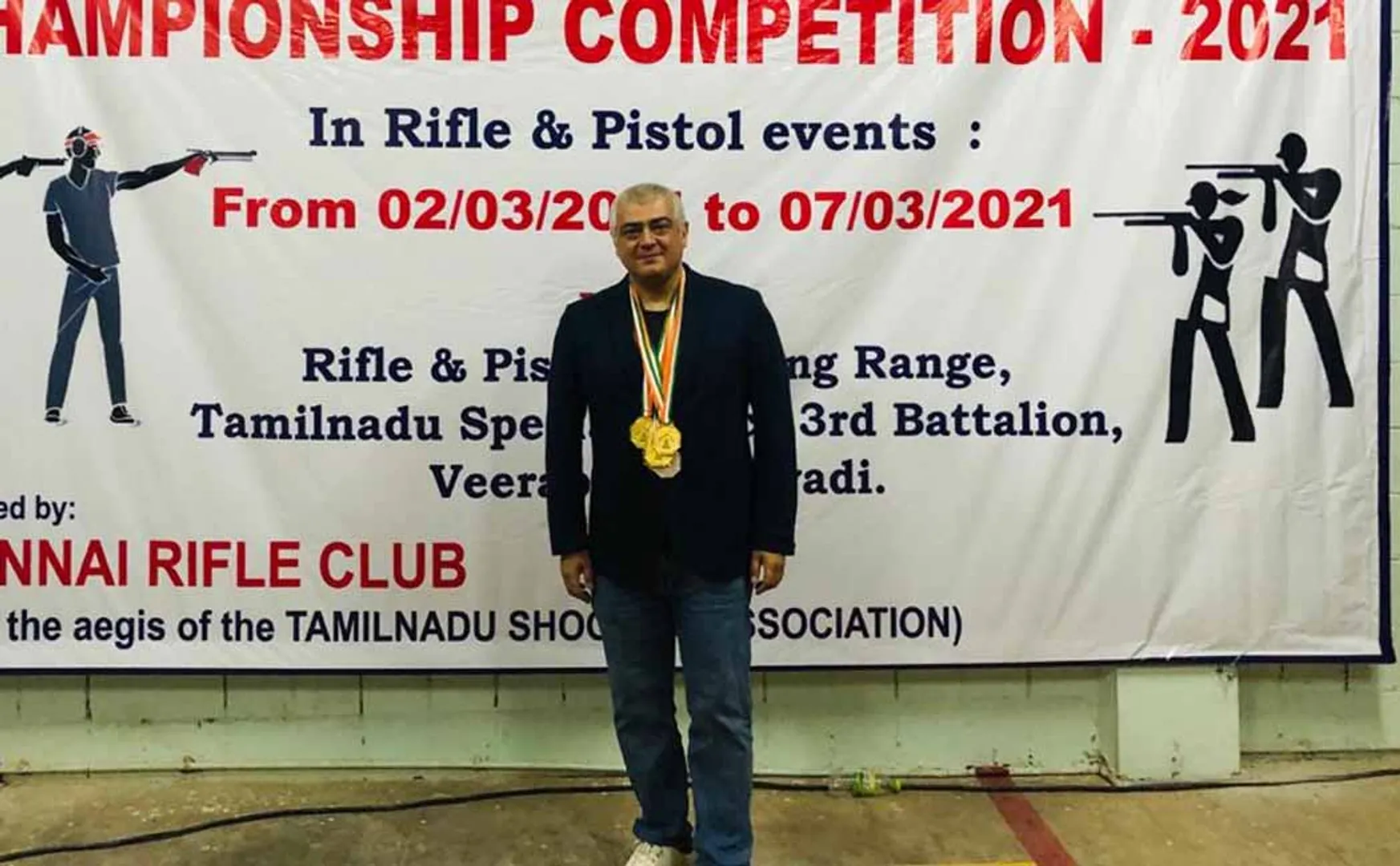 GOLD MEDAL ACTOR AJITHKUMAR IN CHENNAI 