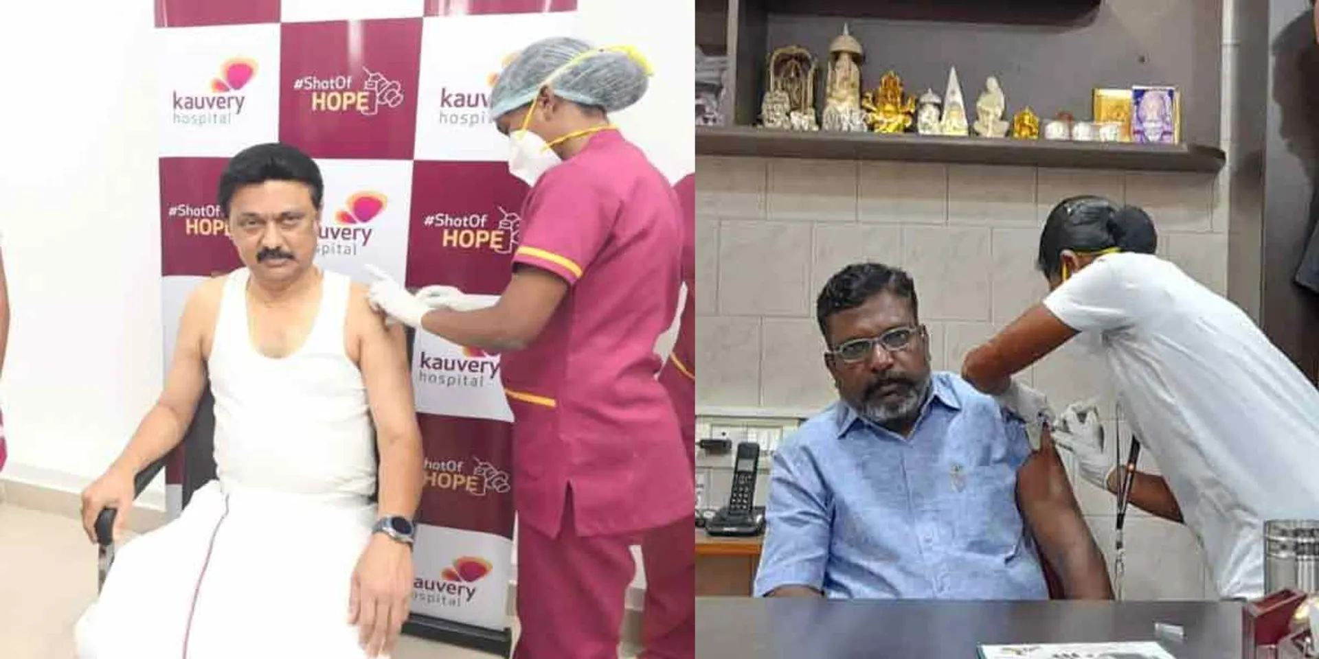 Stalin, thiruma had been vaccinated against corona