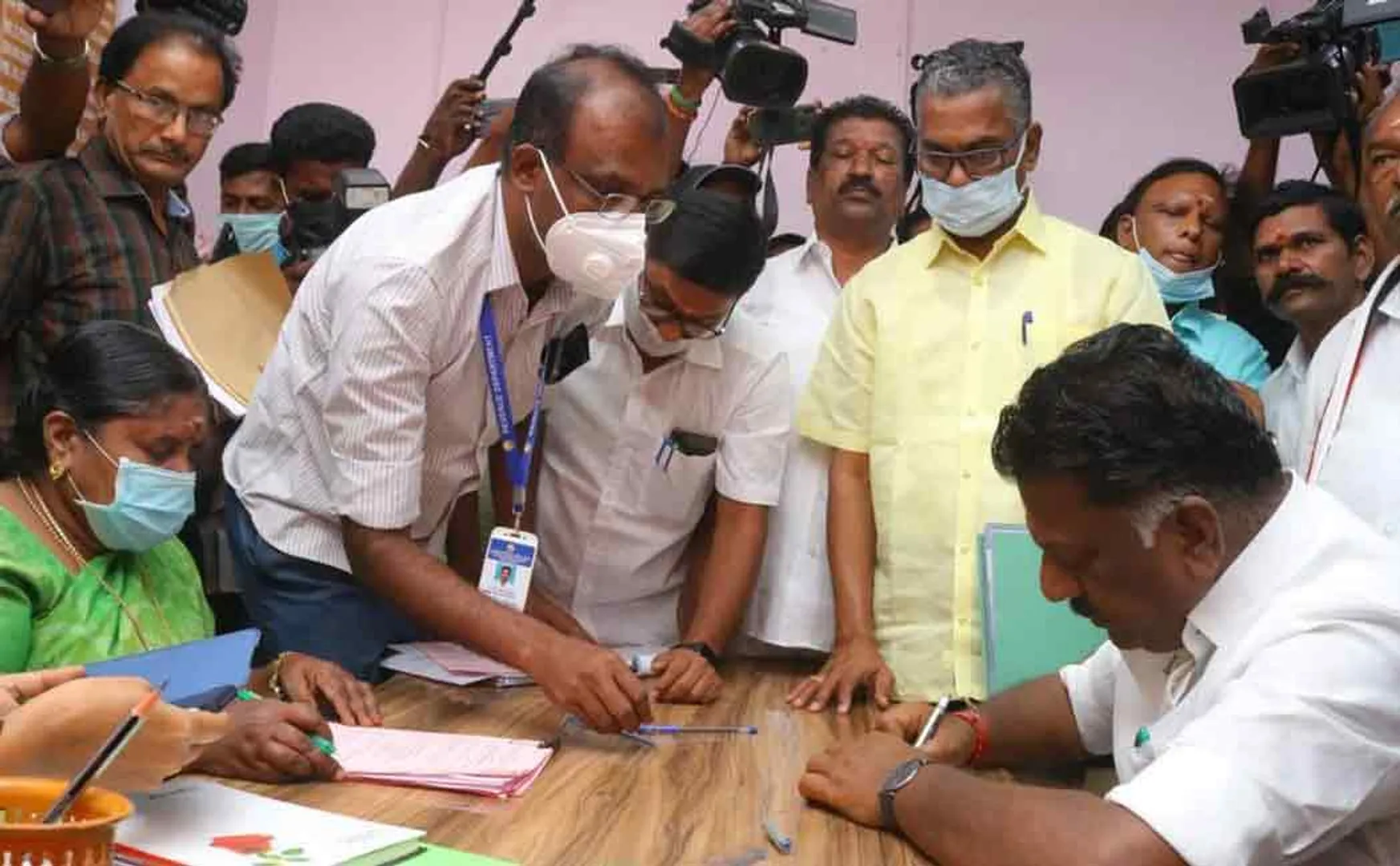 Deputy Chief Minister O.P.S. who filed nomination in violation of rules  