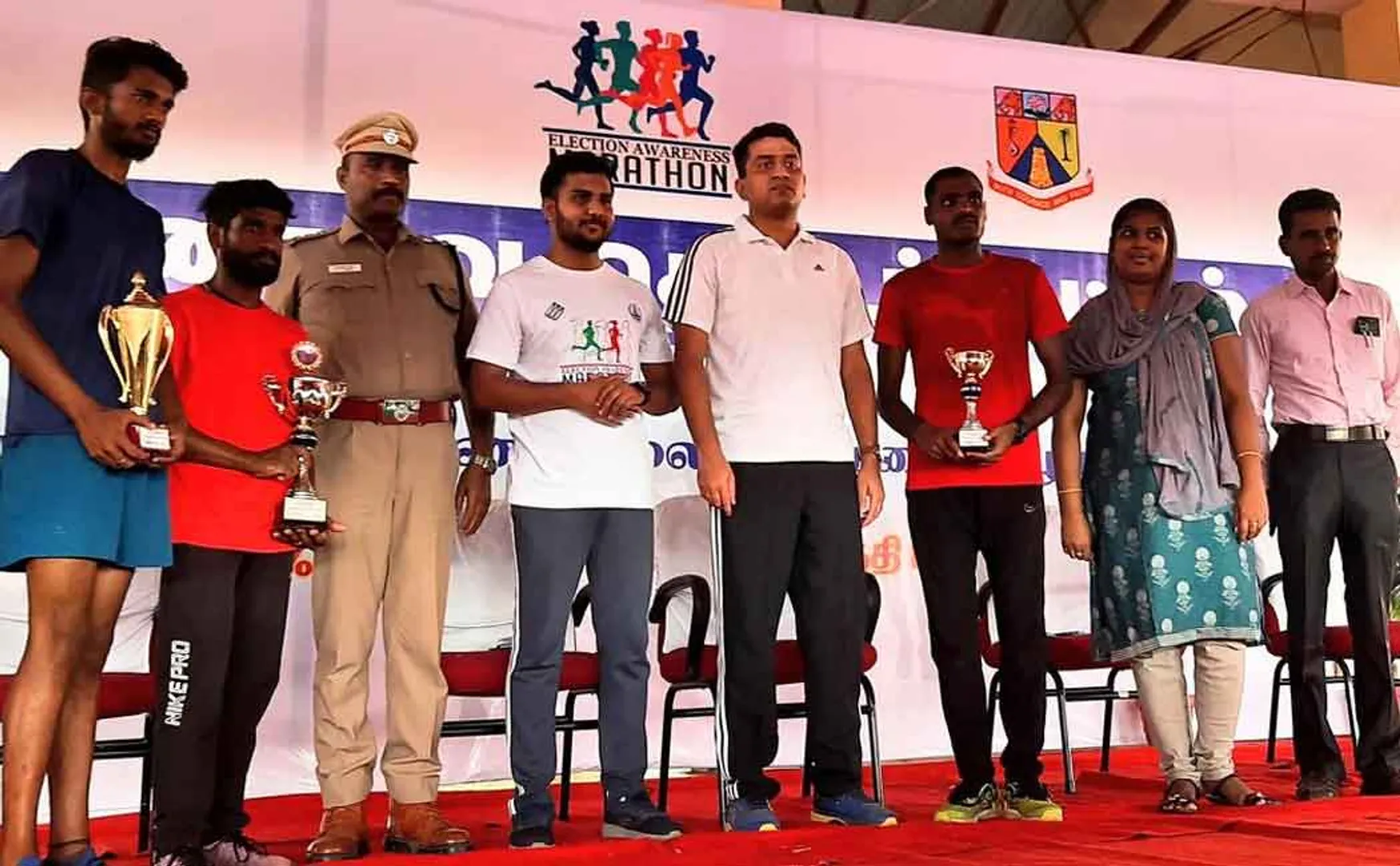 mini marathon conducts for creating awareness for 100% voting