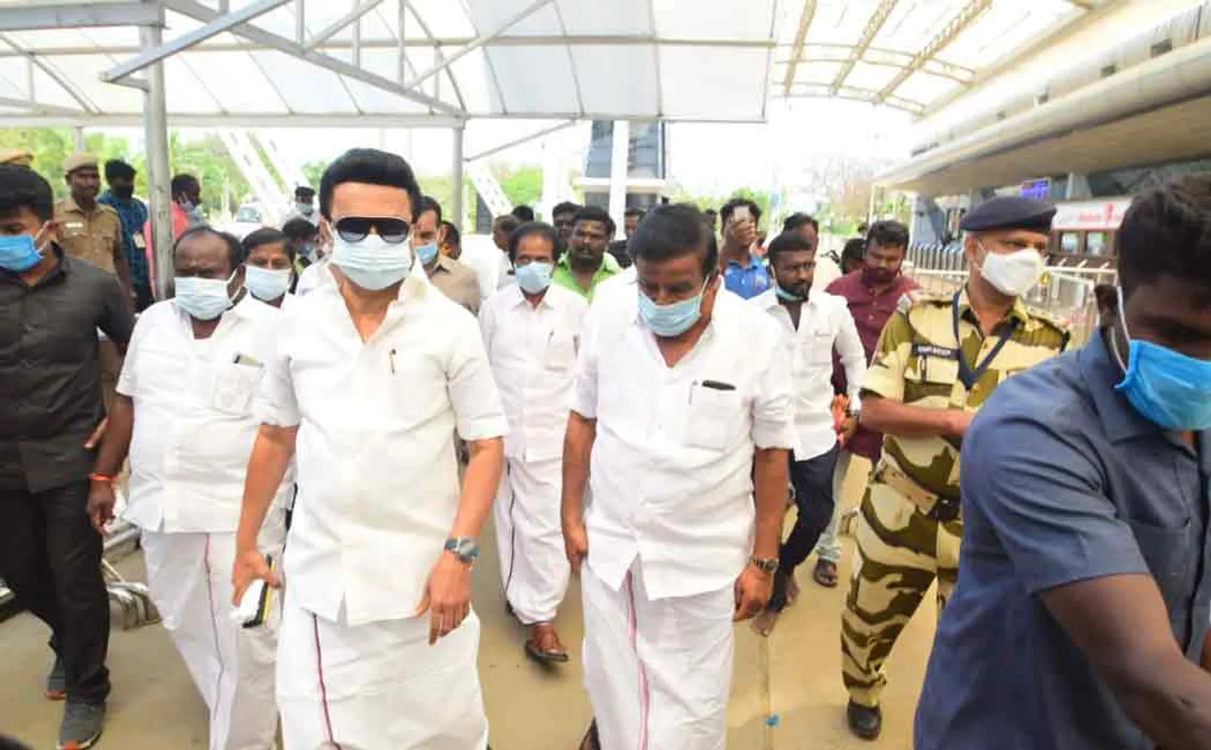 DMK Leader MK Stalin moved covai from tanjore 