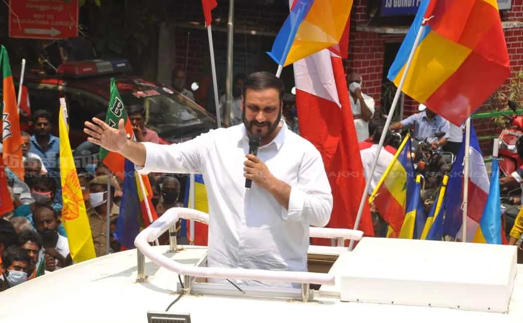 Anbumani Ramadas involved in the campaign