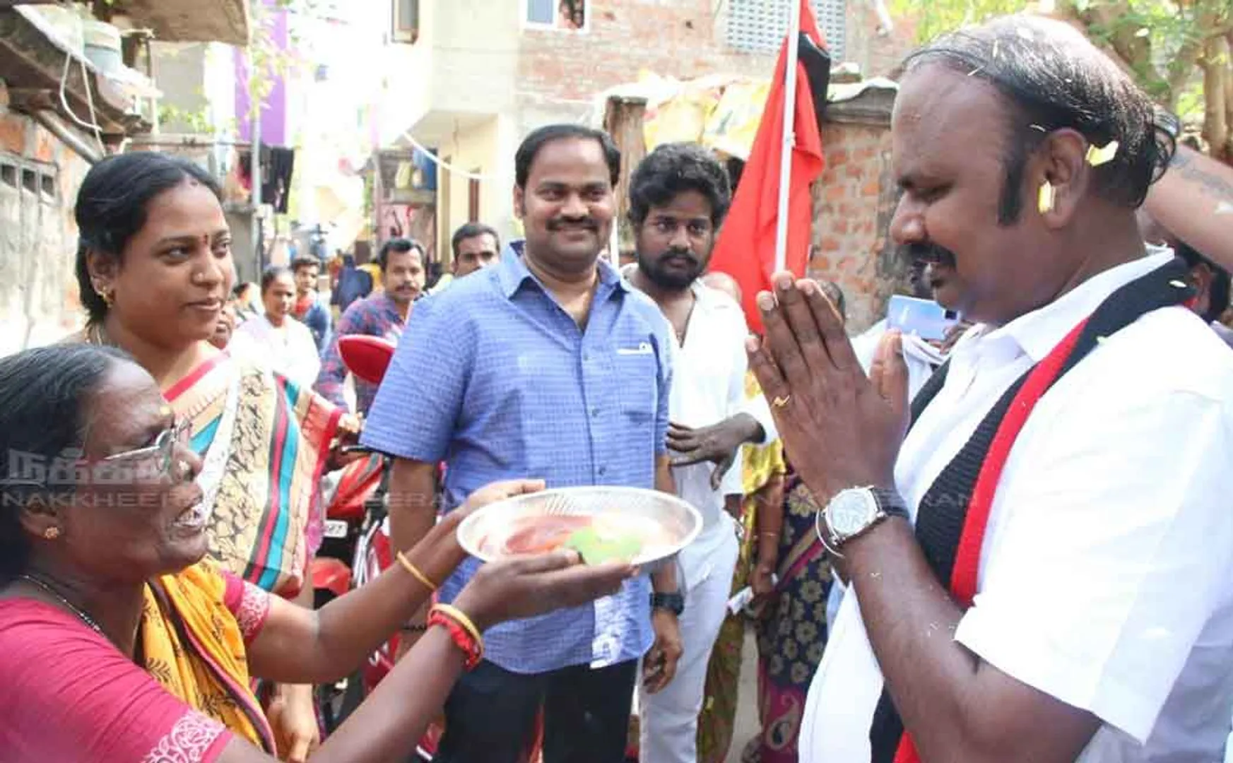 dmk candidate involved campaign in mylapore constituency