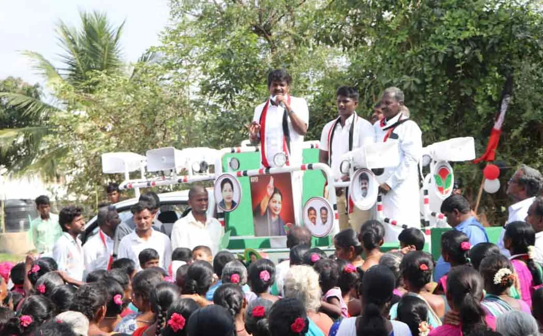 Minister vijayabaskar election campaign at viralimalai constituency 