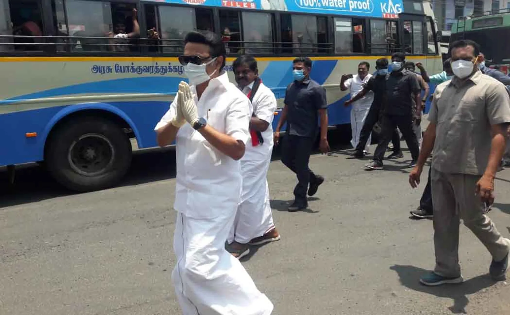 stalin done campaign in trichy by walk