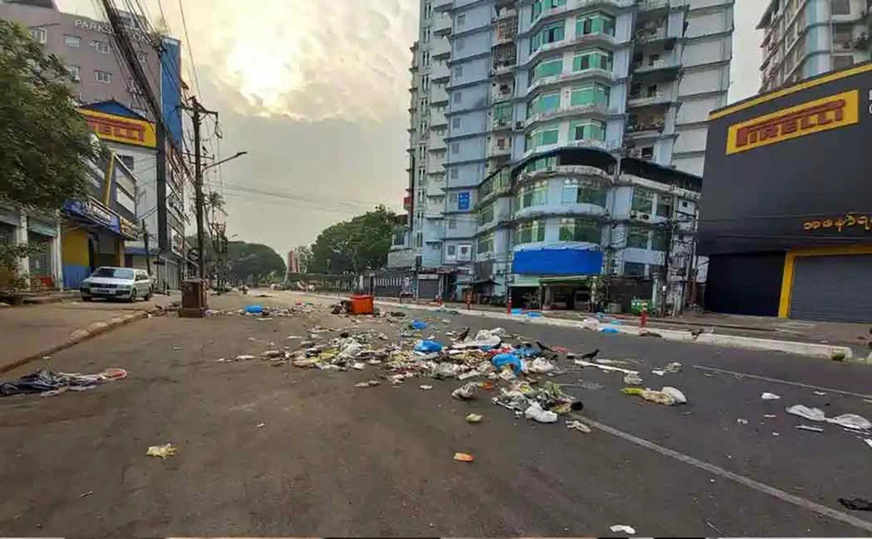 garbage strike myanmar 