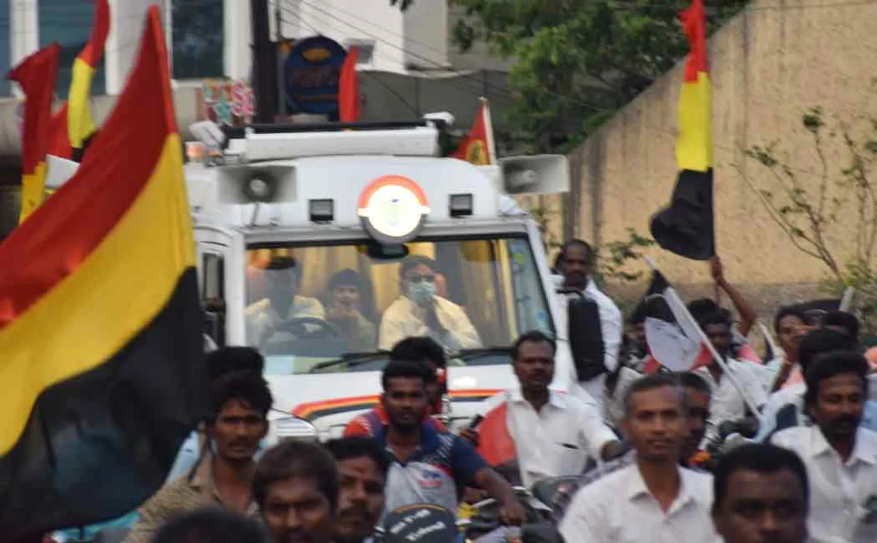 DMDK Vijayakanth election campaign at trichy 