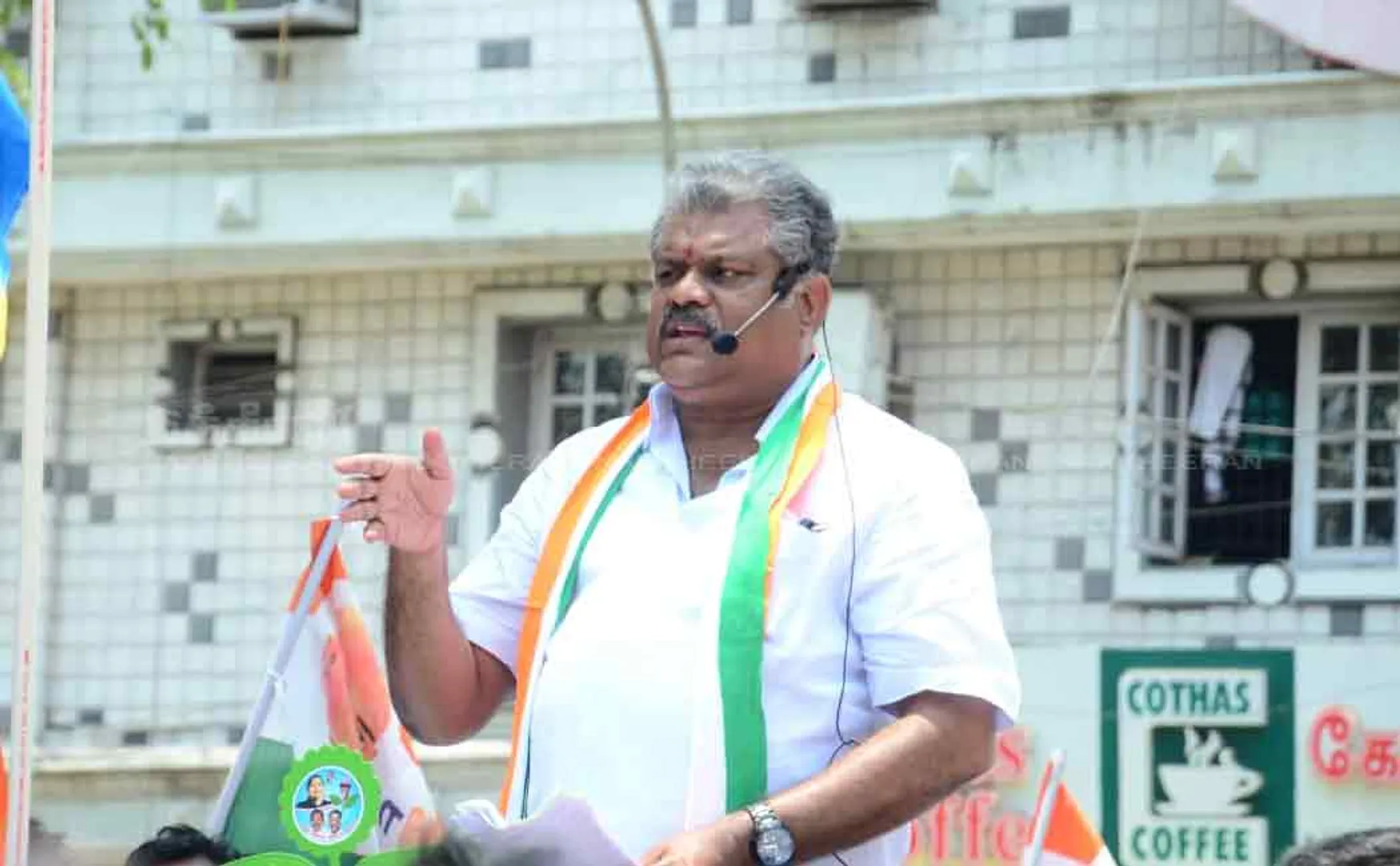 GK Vasan election campaign for admk natarajan 