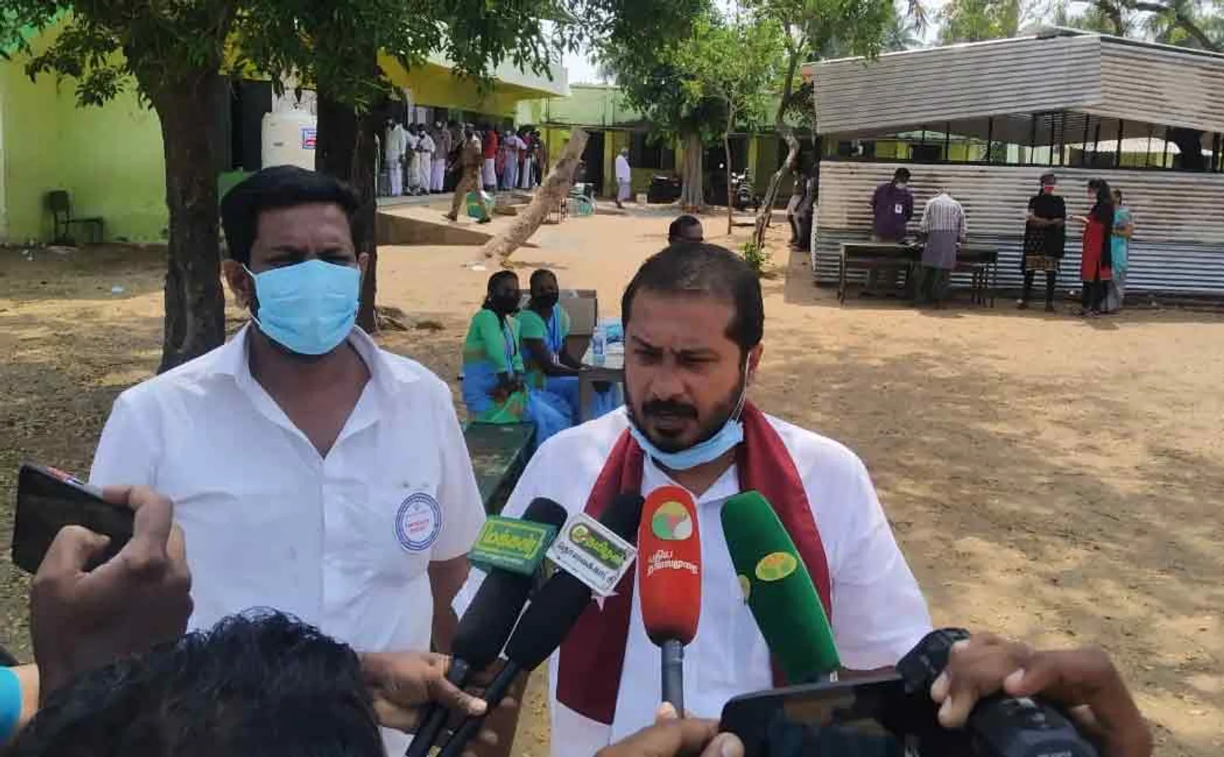 Thamimun Ansari press meet after cast his vote 