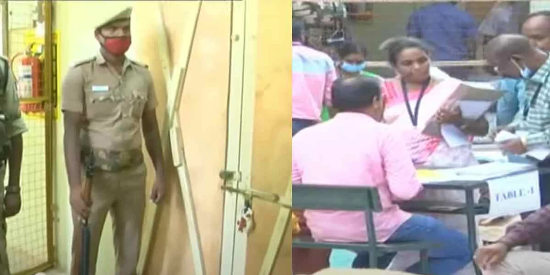  10 constituency voting machines sealed in one place!
