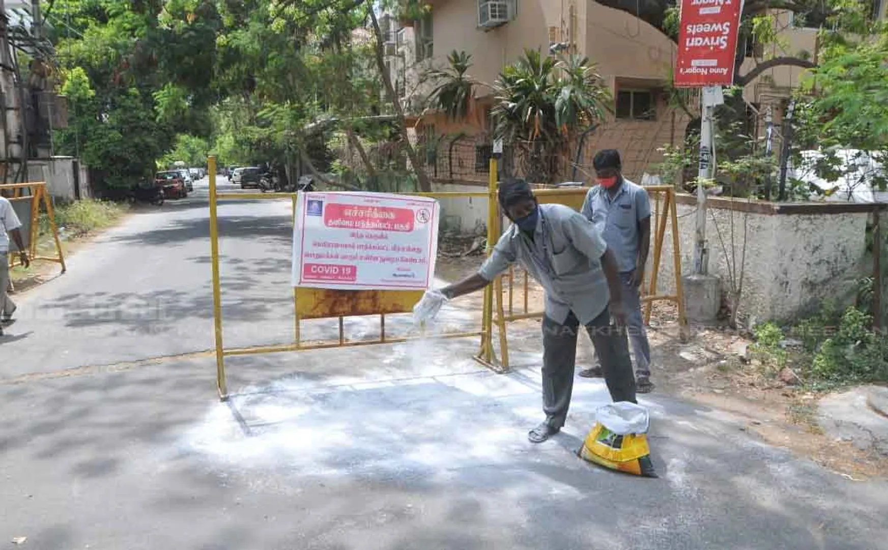 Lakshmanan Street in T nagar closed 