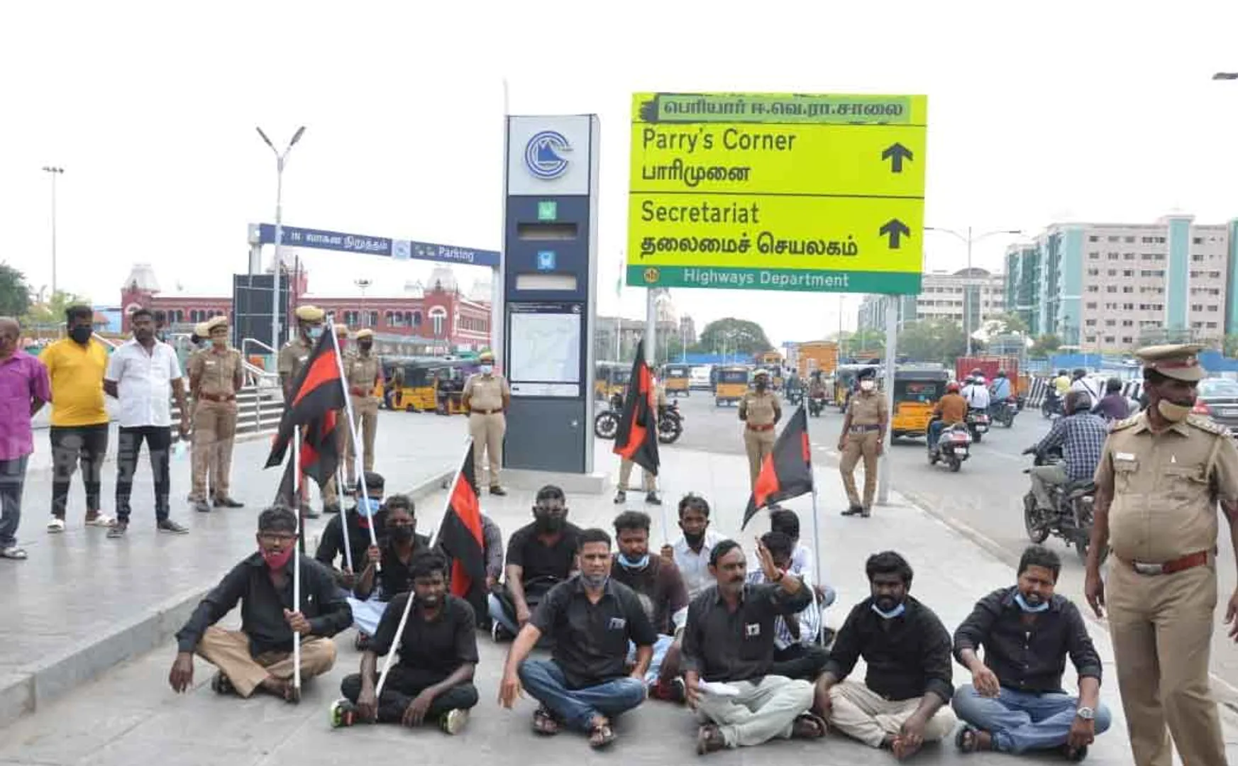 Dravida Kazhagam members involved struggle