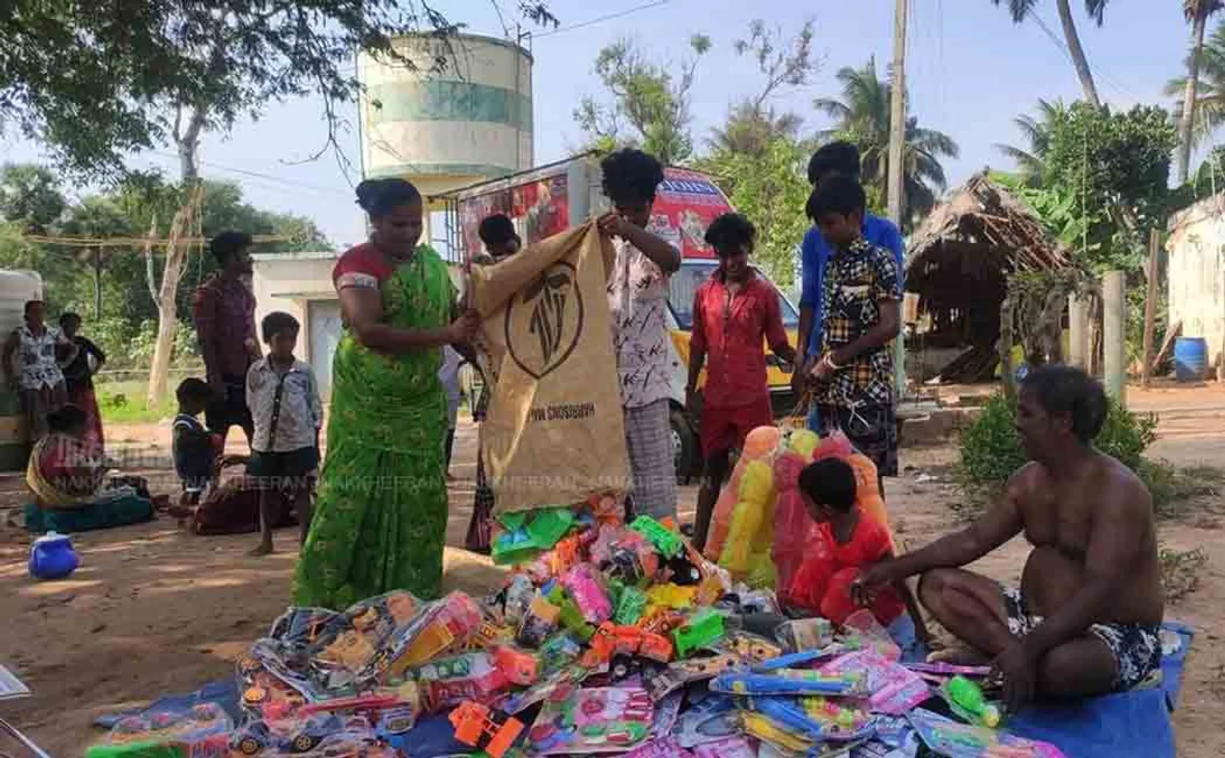 There is not even money to buy milk for a hungry crying baby ... Teardrop toy sellers!