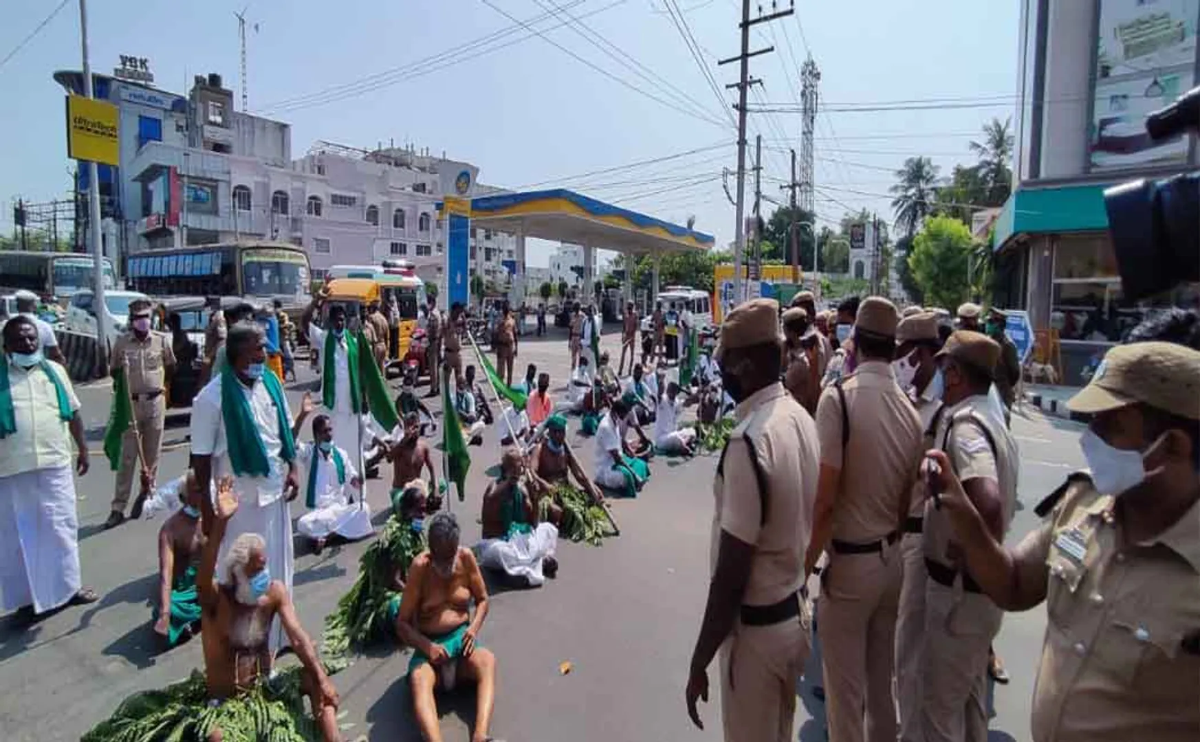 trichy district highways farmers police 