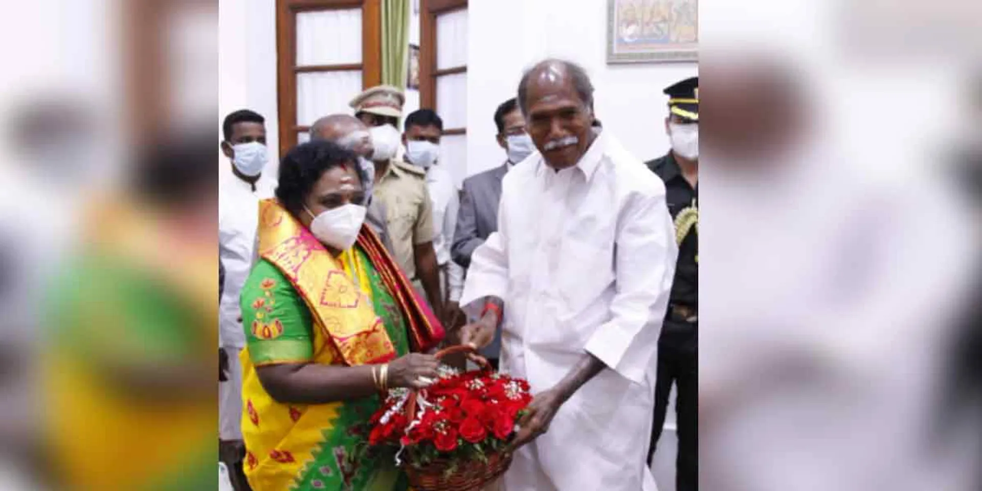 N. Rangasamy met the Governor Tamilisai