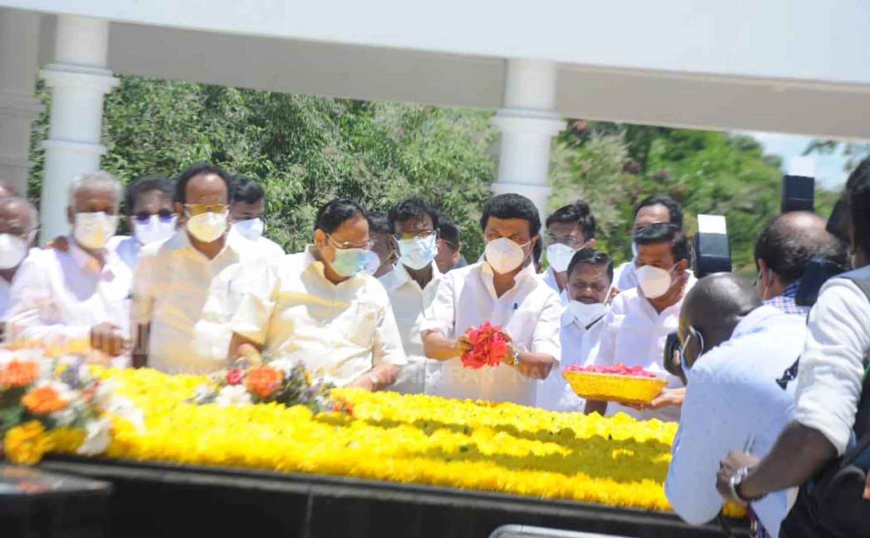 tamilnadu chief minister mkstalin chennai merina beach kalaignar and anna memorials 