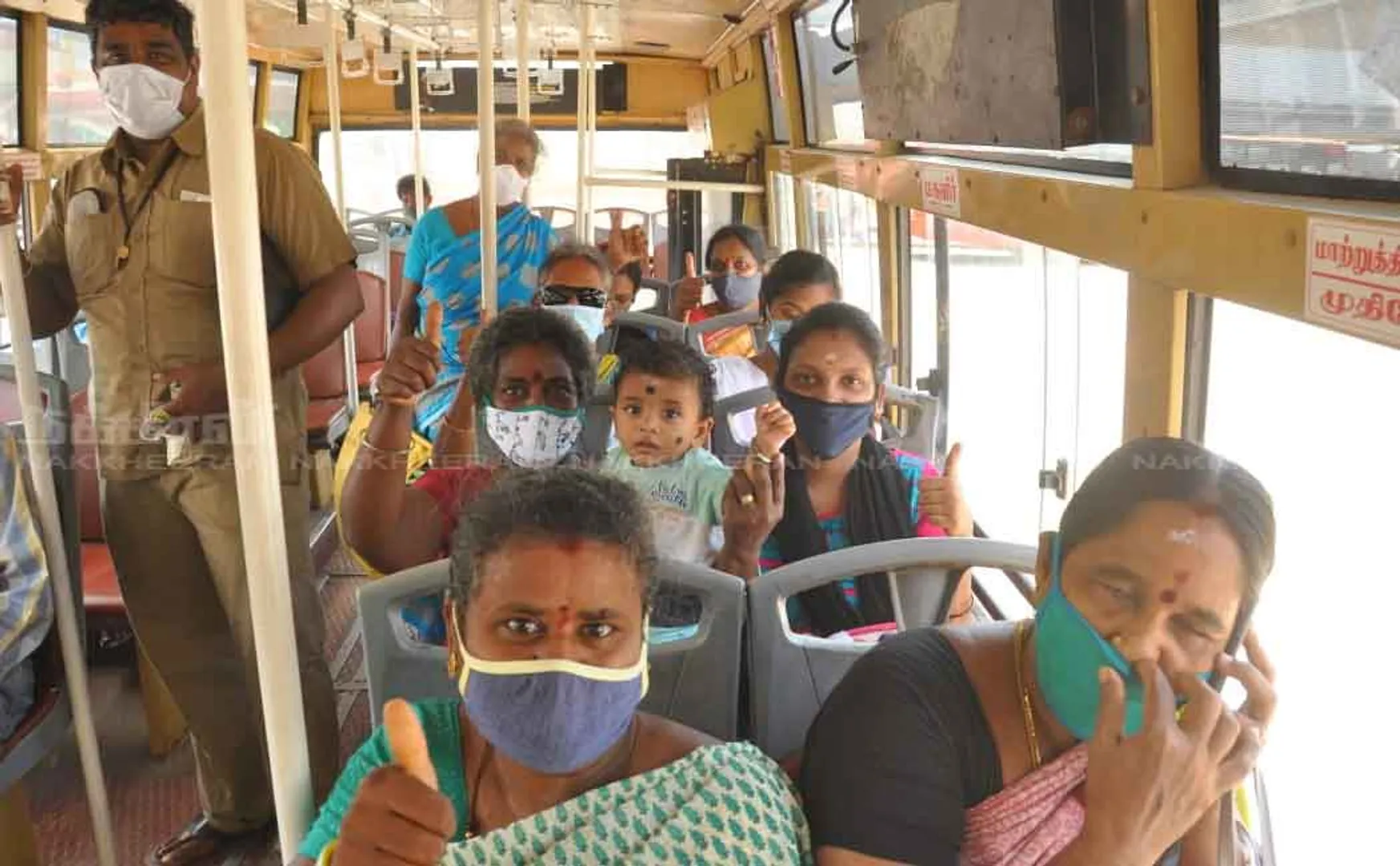 Free travel for women on buses 