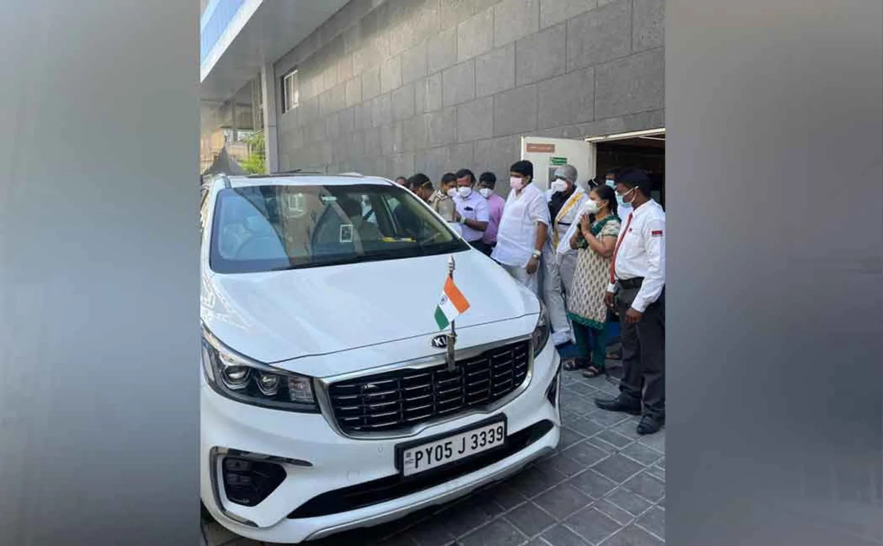 Chief Minister Rangasamy returns home from Corona