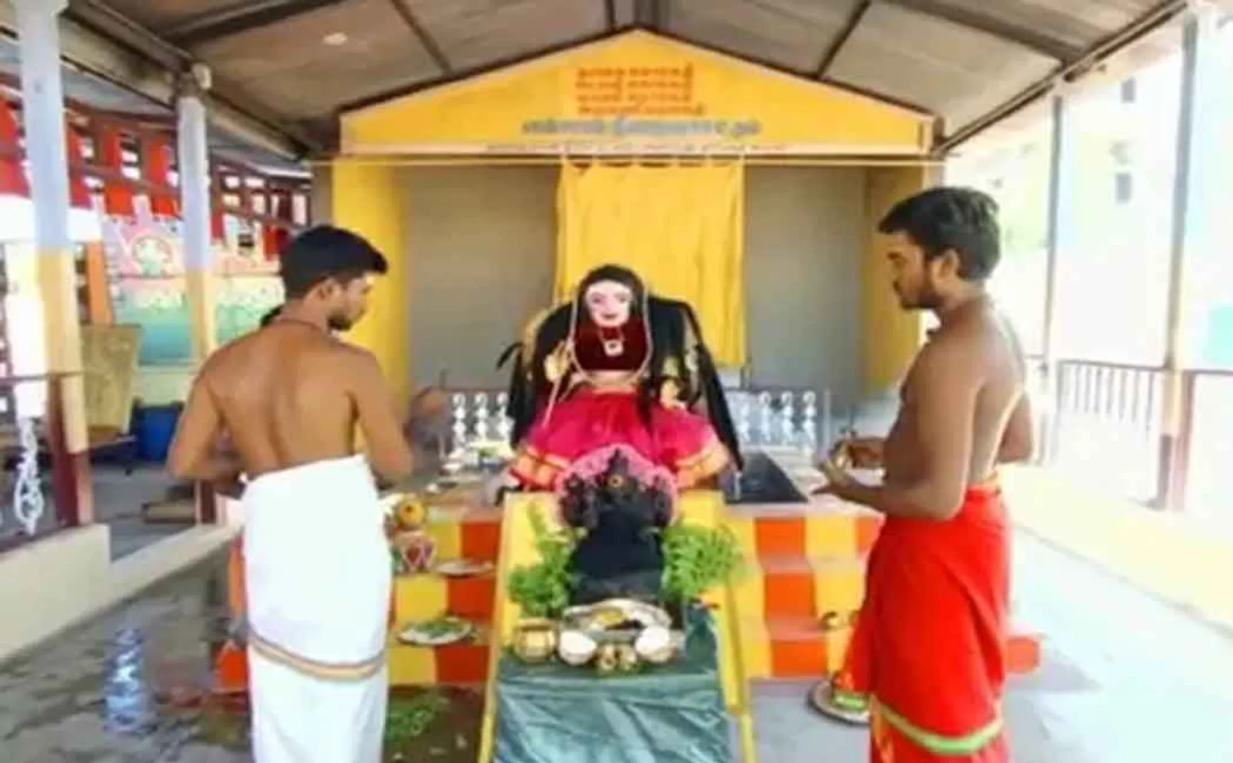 In coimbatore corona devi statue established 