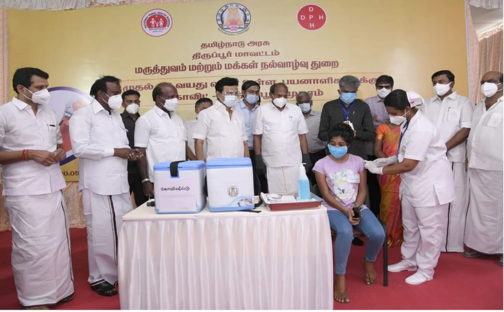 tamilnadu coronavirus vaccines chief minister mkstalin in tiruppur 