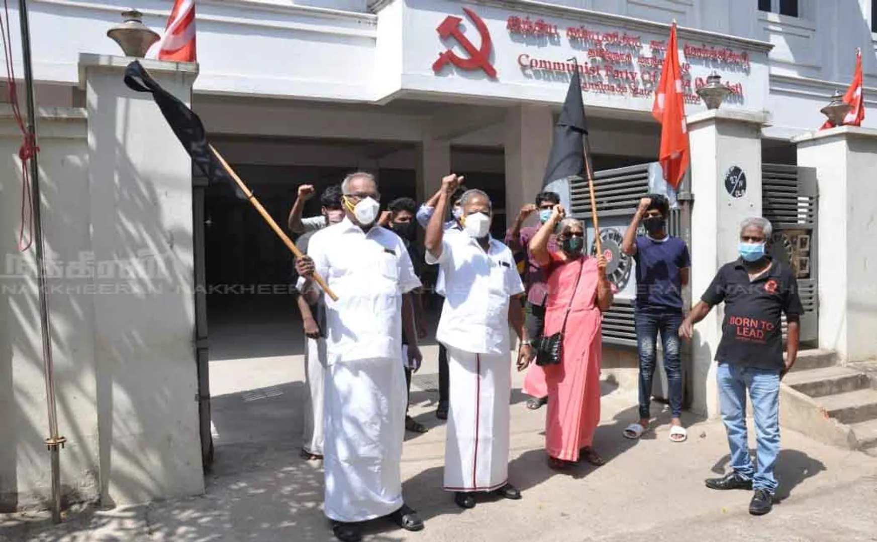 The CPI (M) party struggle by hoist the black flag on this day when Modi took charge