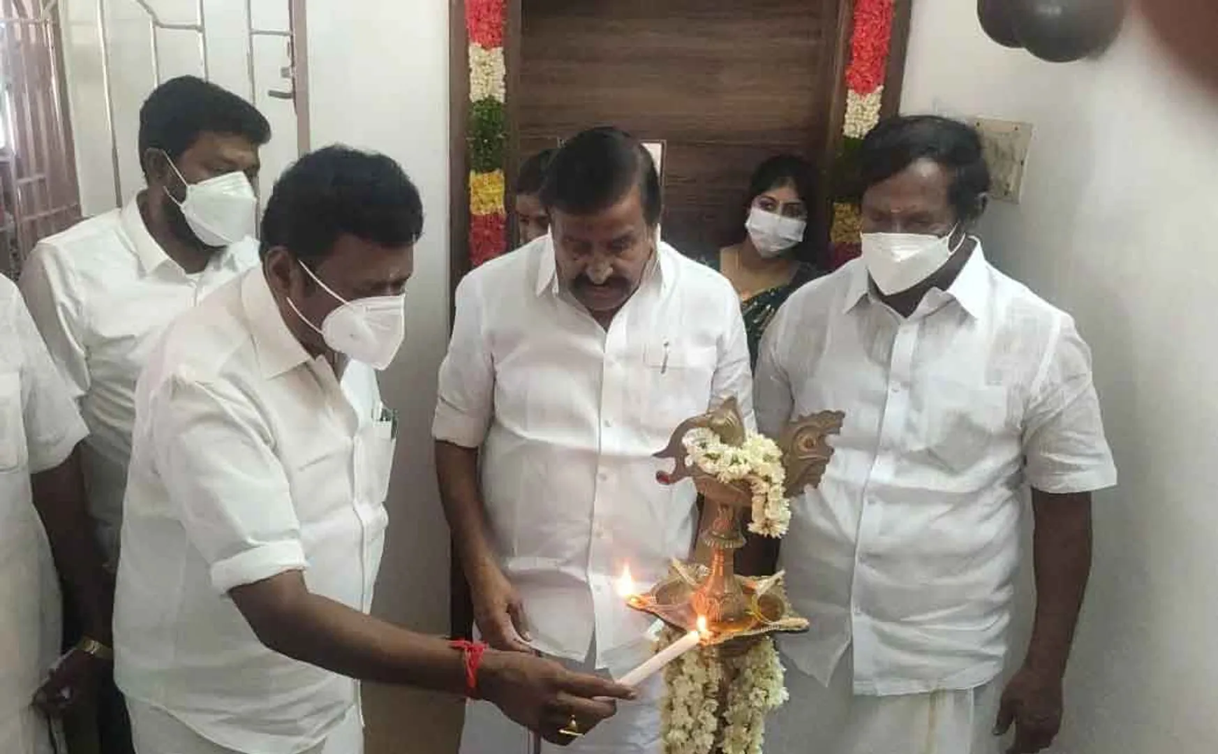Minister opens Mannachanallur assembly member's office
