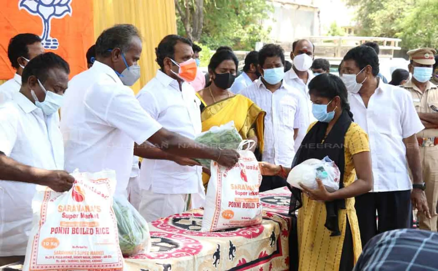 L. Murugan provided welfare assistance on behalf of the BJP 