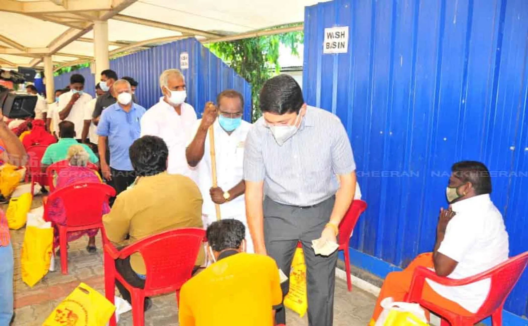Relief items provided on behalf of the Association of the differently abled 