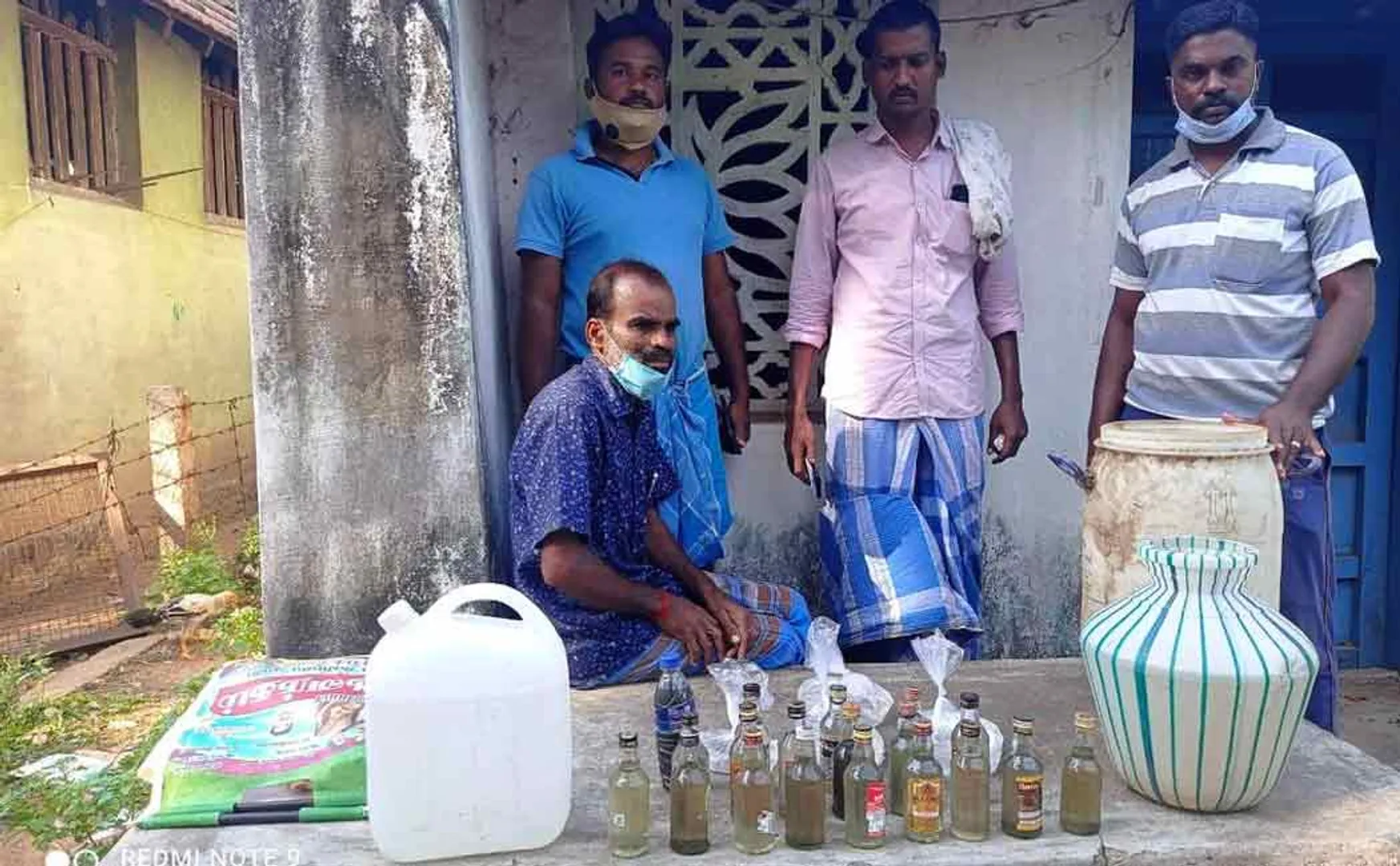 Sewage mixed with alcohol and sold ..!