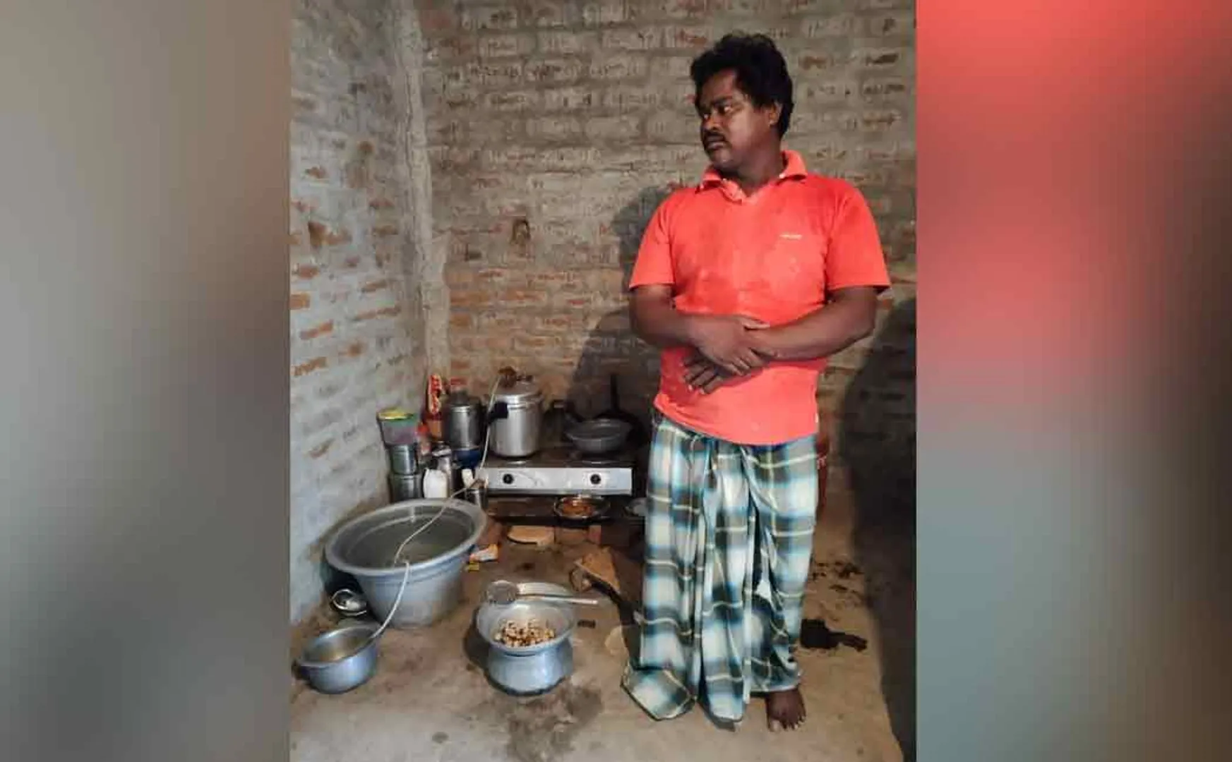 The person who distilled alcohol in the cooker ..! Caught in the police  