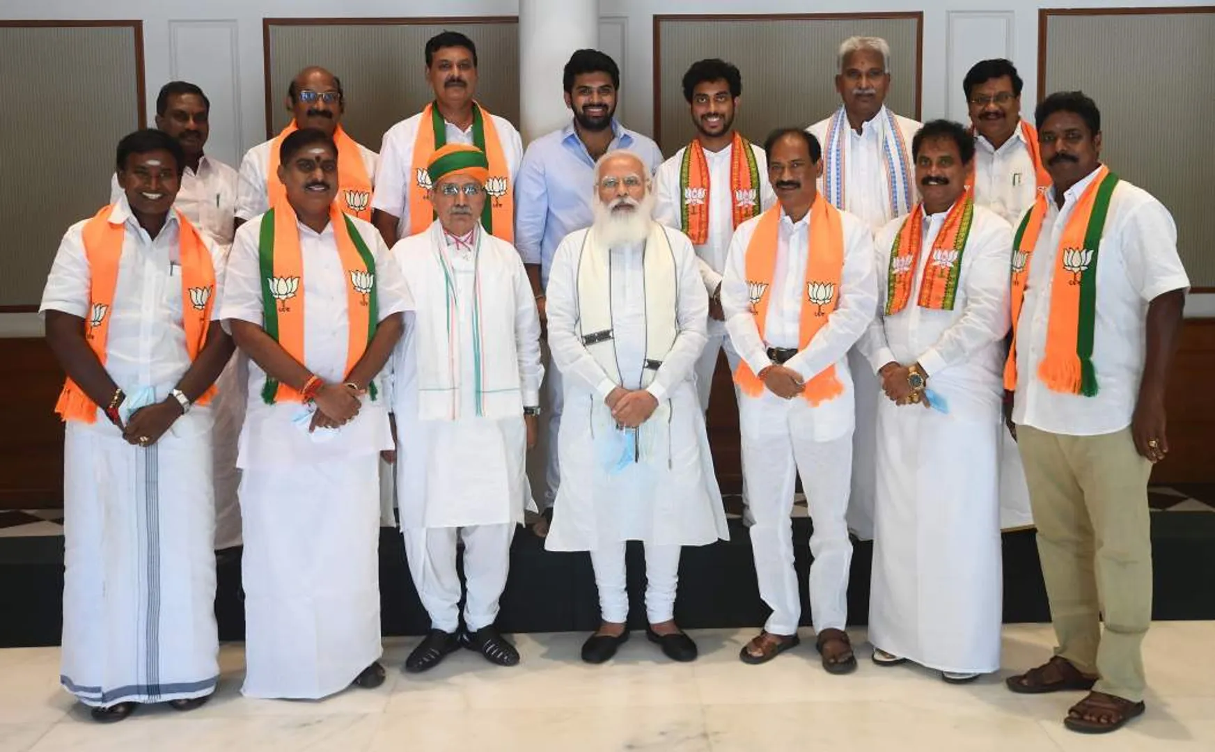 puducherry bjp mlas meet prime minister his residence 