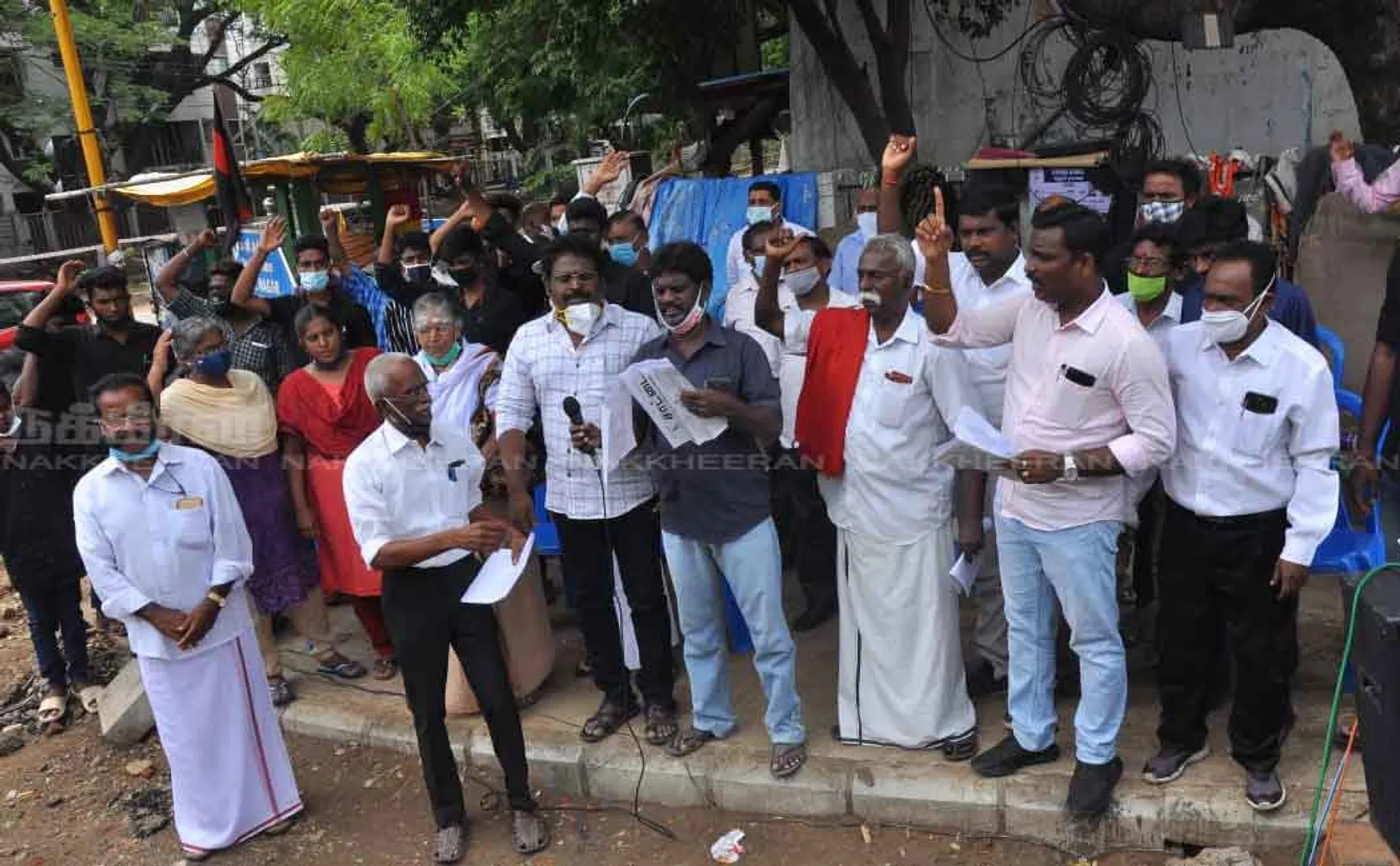 Tamil Empire party involved in a struggle near the school