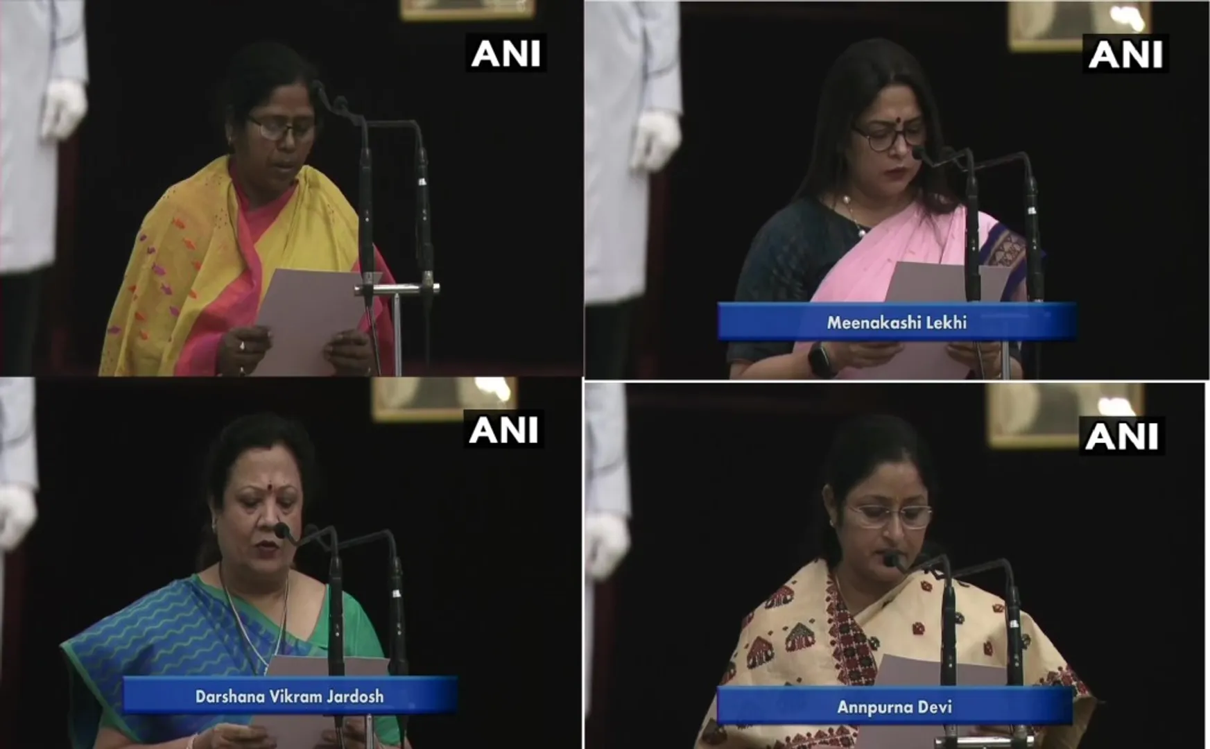 union cabinet ministers swearing in ceremony at delhi 