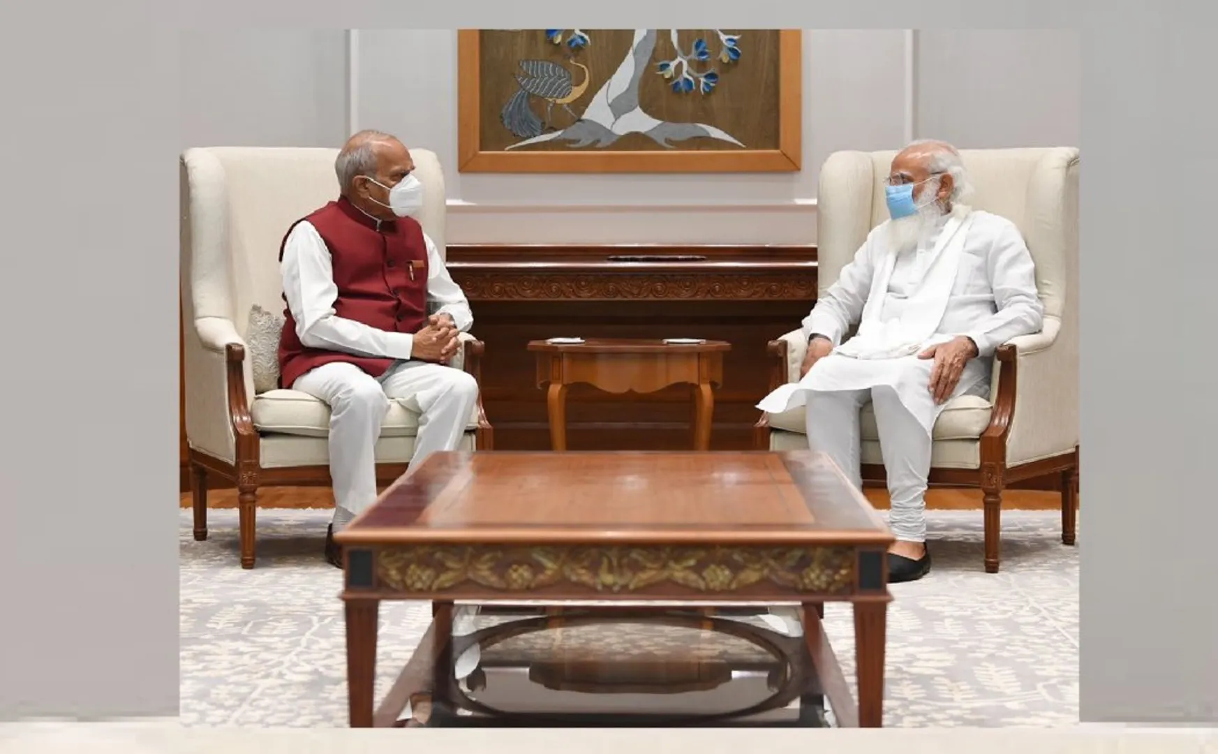 tamilnadu governor meet for pm narendra modi at his residence 