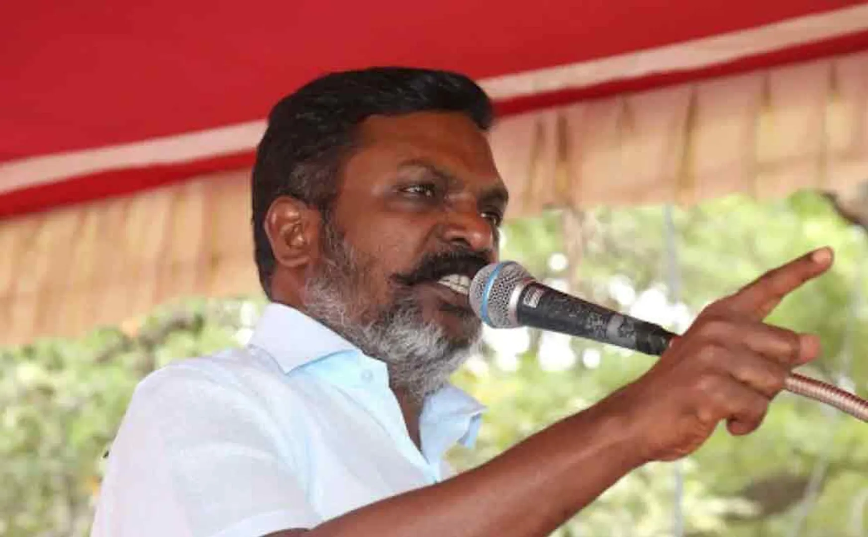 Thol thirumavalavan addressed press in nagapattinam 