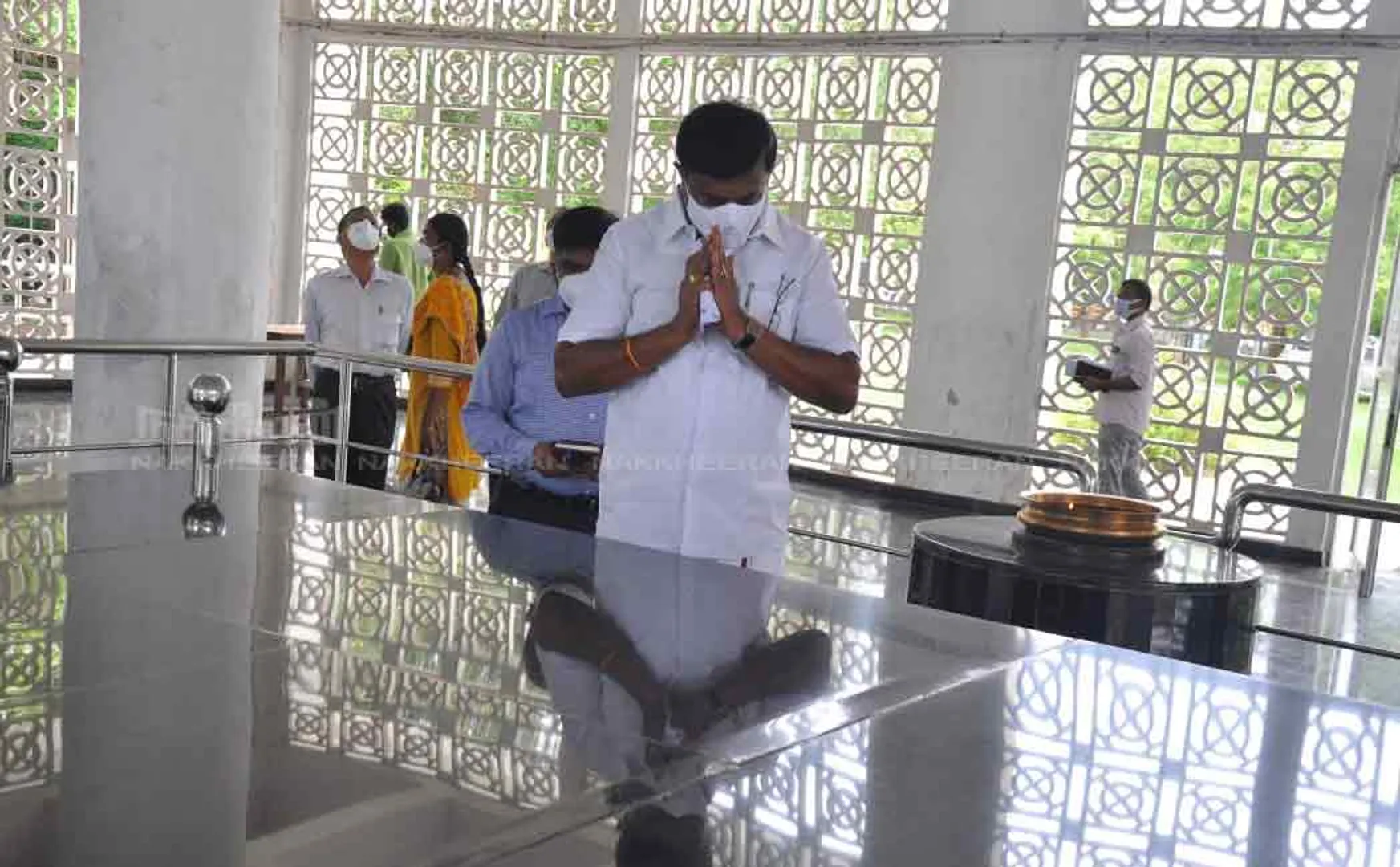 Minister Saminathan inspects former Chief Minister Kamaraj's memorial hall  