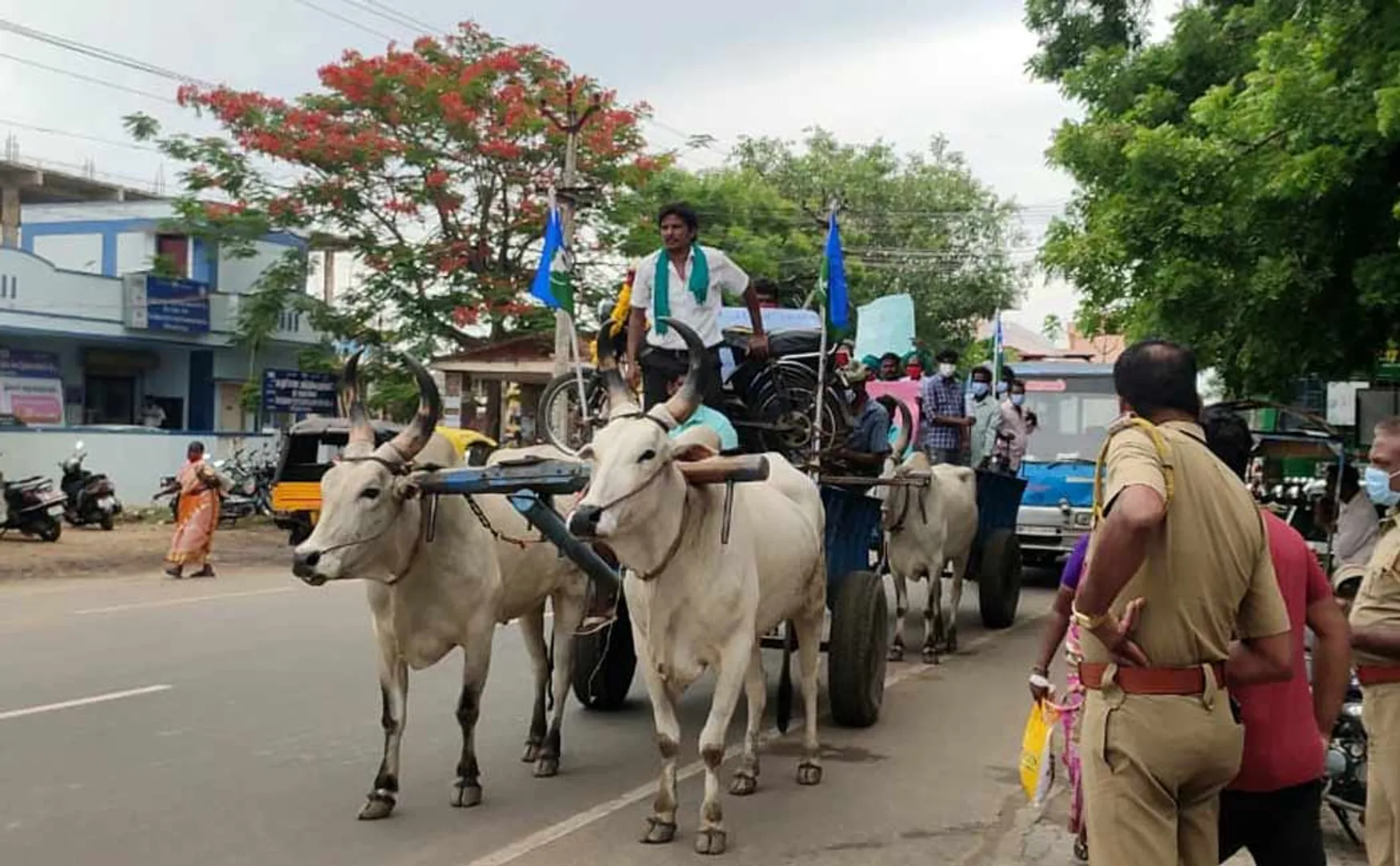 Farmers' Union protests against the  central government