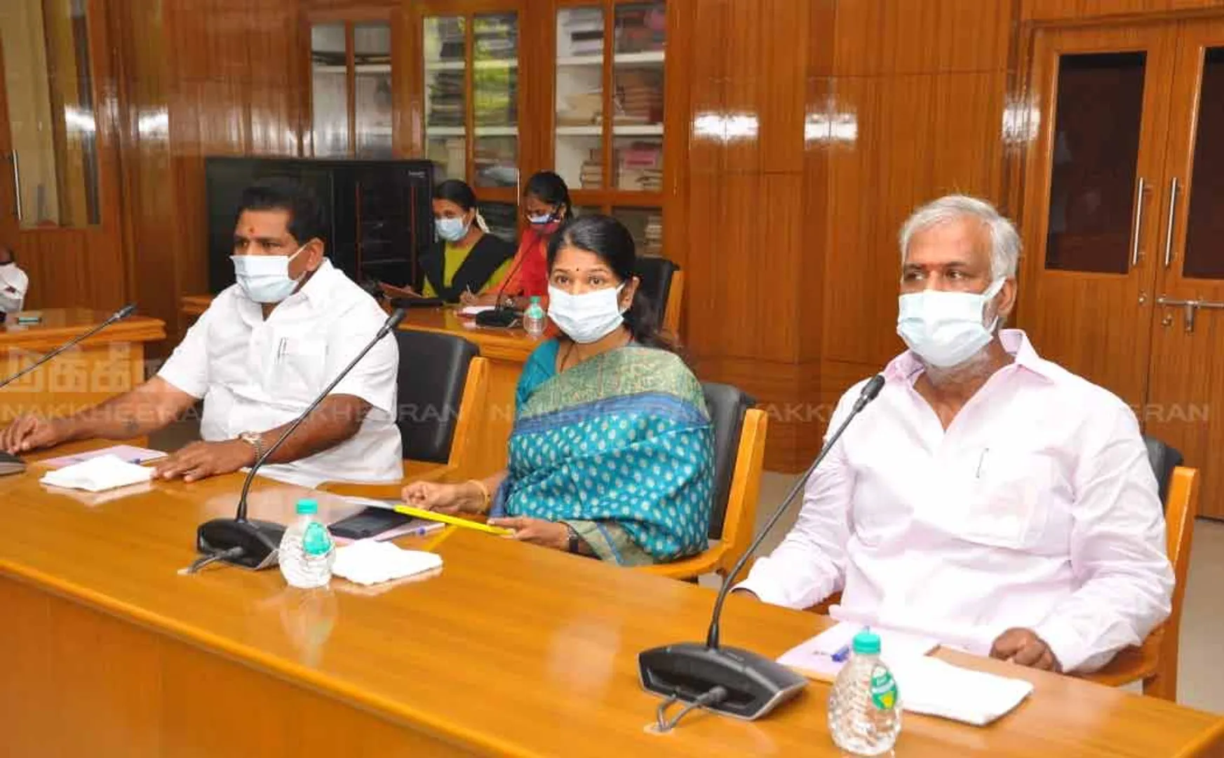Review meeting held at the office of the Commissioner of Hindu Religious Affairs