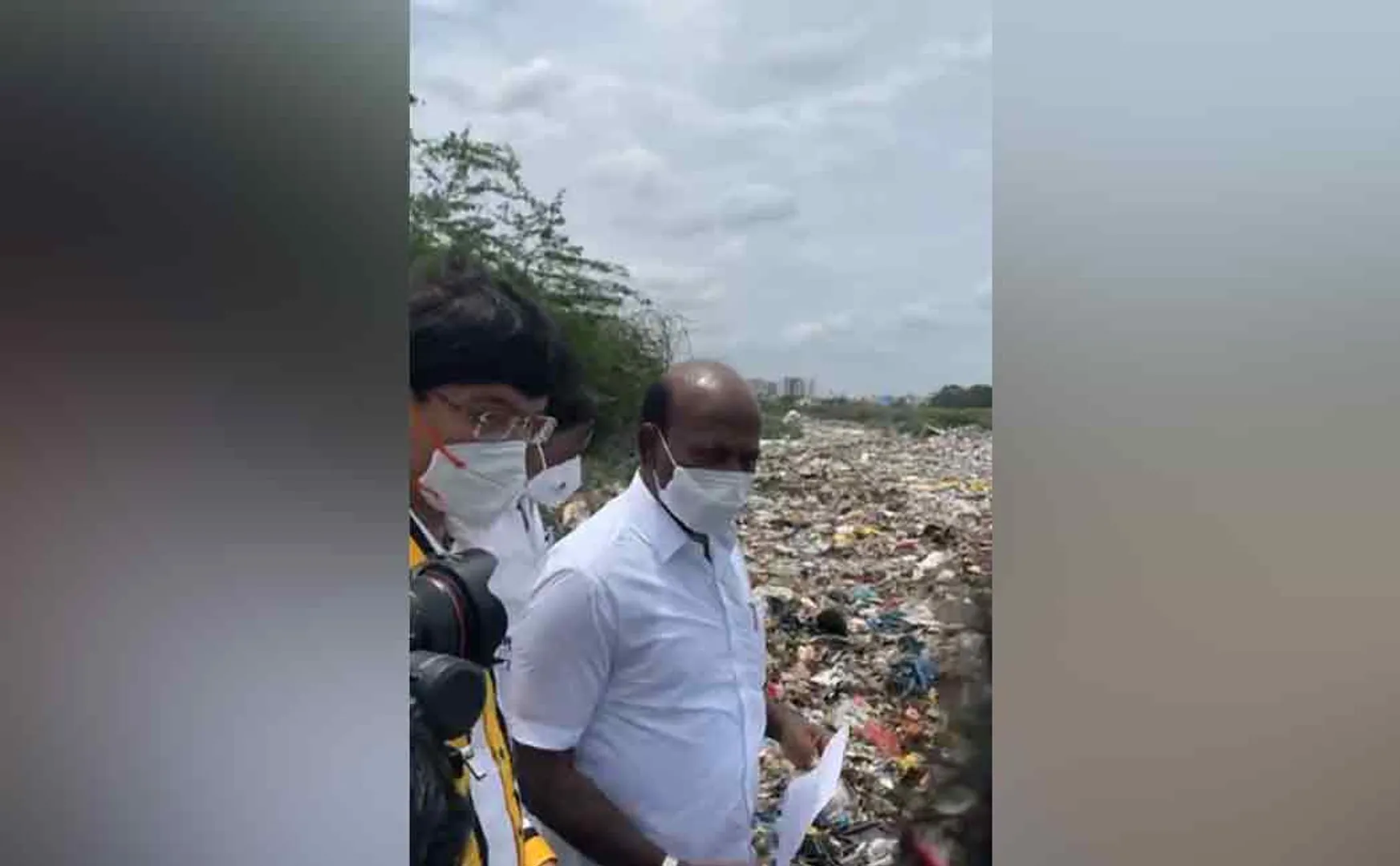 Minister Ma. Subramaniyan inspect's porur river 