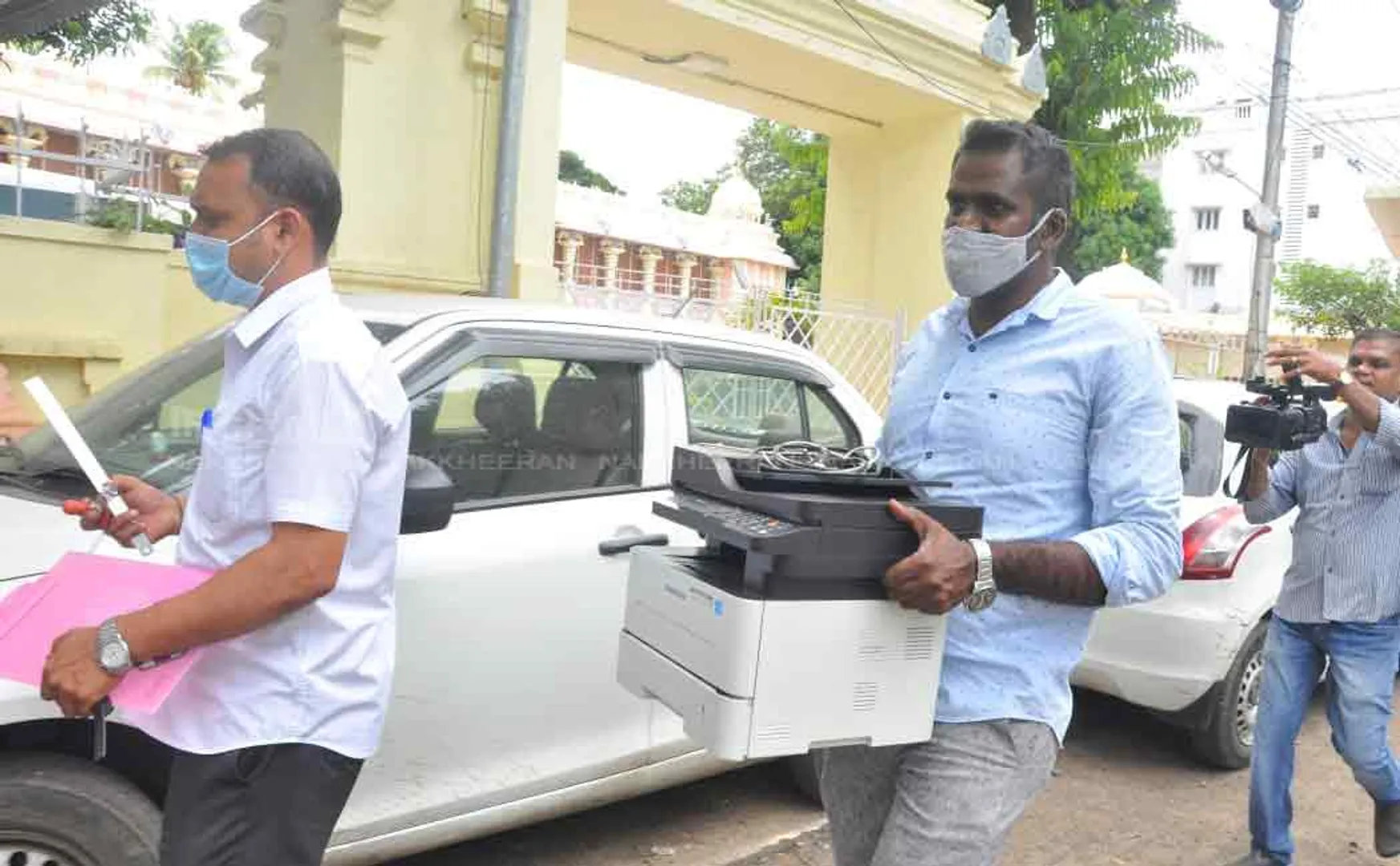 Printer machine taken to former minister Vijayabaskar's house  