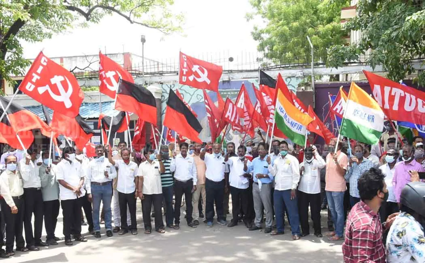 Demonstration in front of ICF office