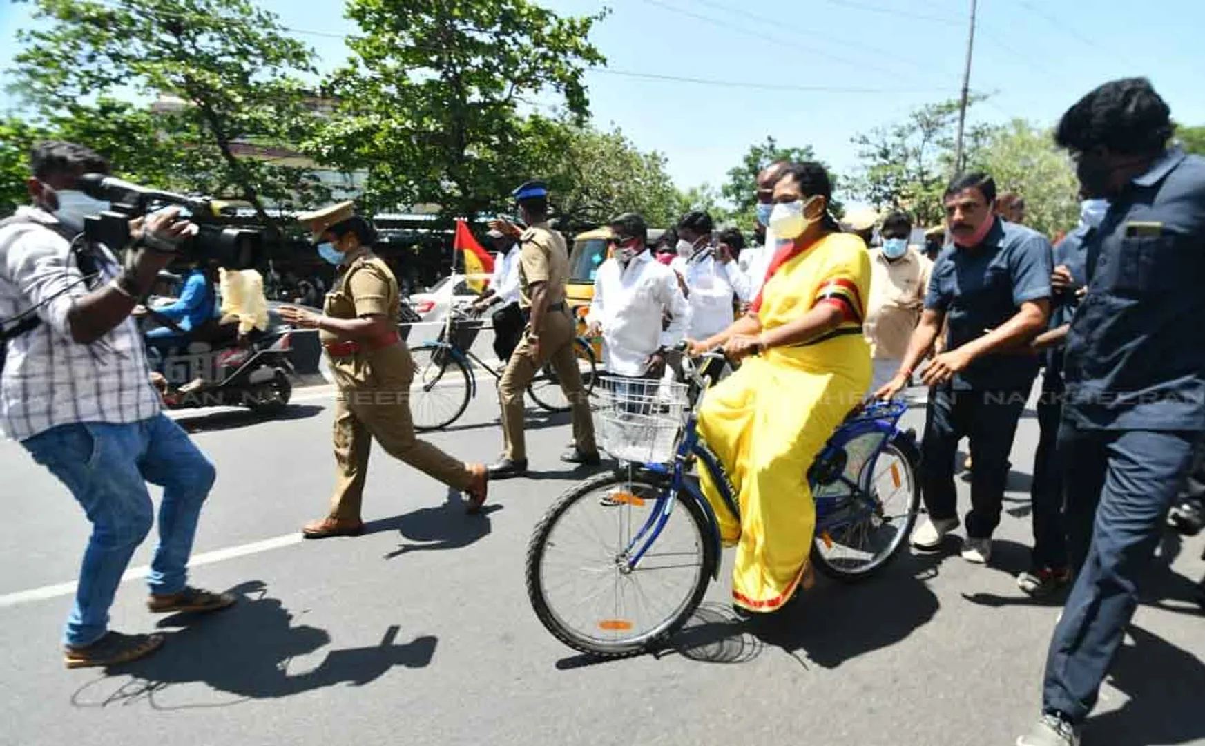 dmdk involved in struggle: photos viral