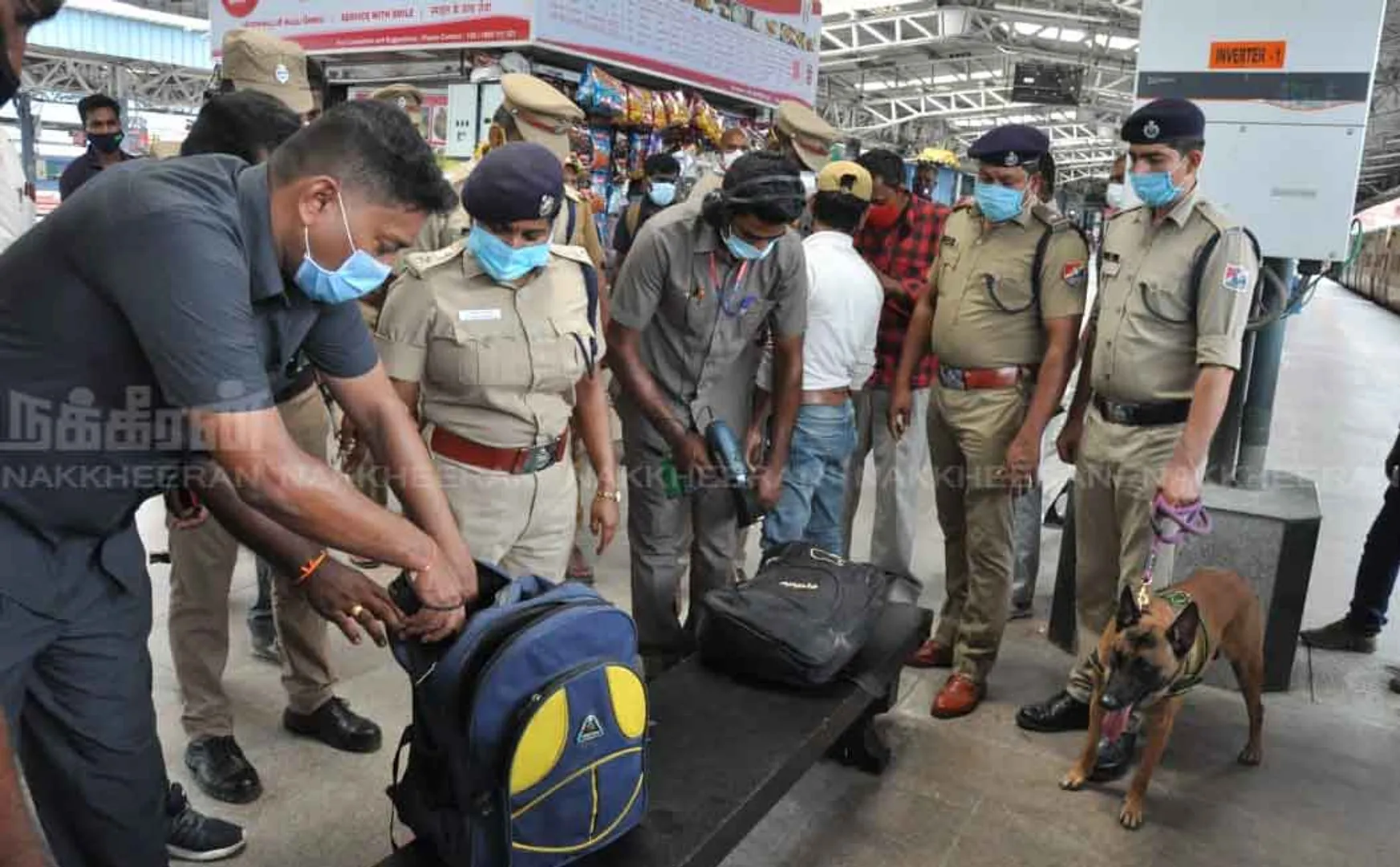 Police officials visit security