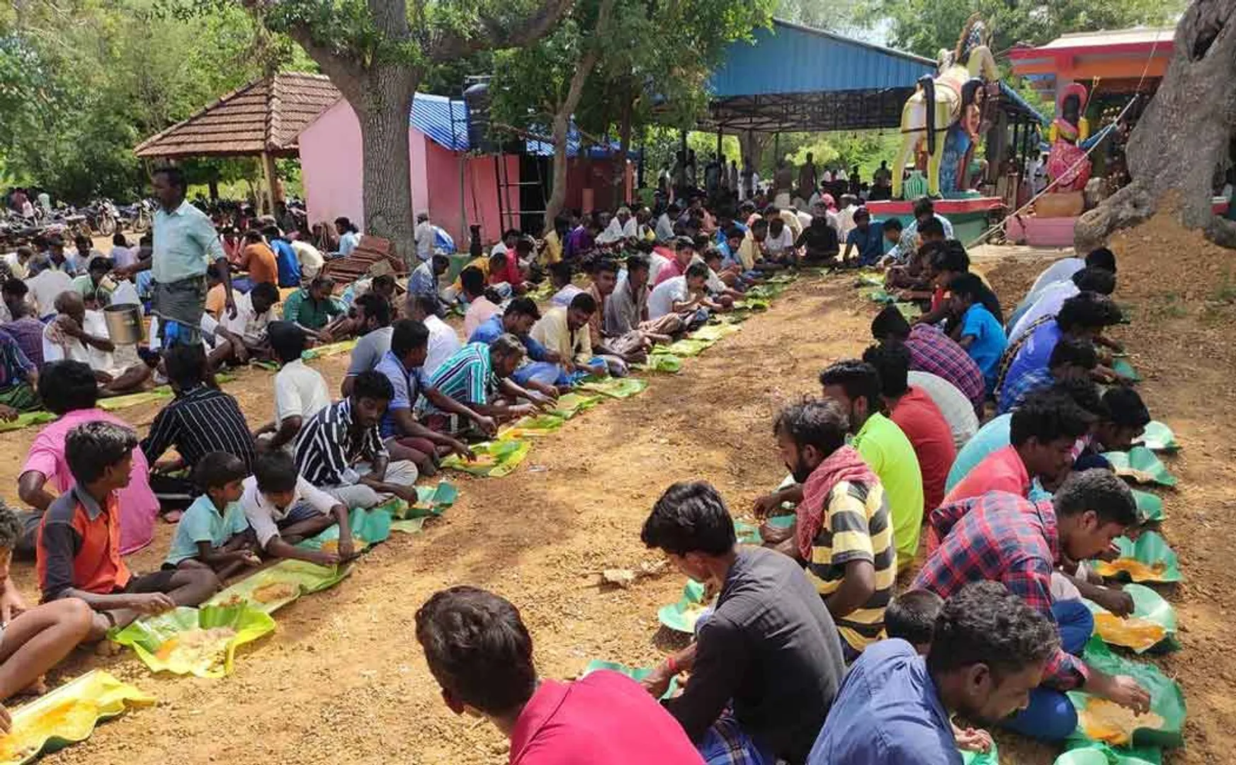 Villagers celebrate temple festivals using the Whats app