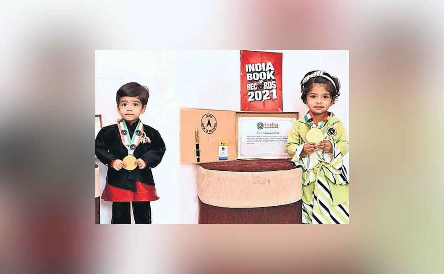 Two year old children who made it to the India Book of Records 