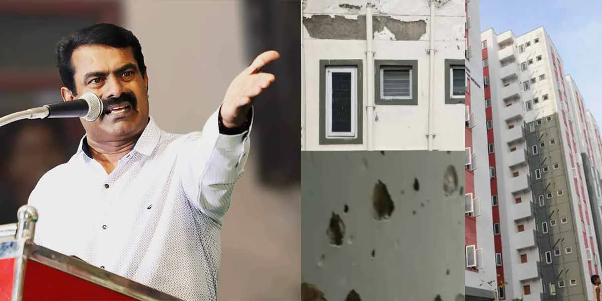  '' Leaking buildings show the corruption of the ruling governmentS '' - Seeman condemned